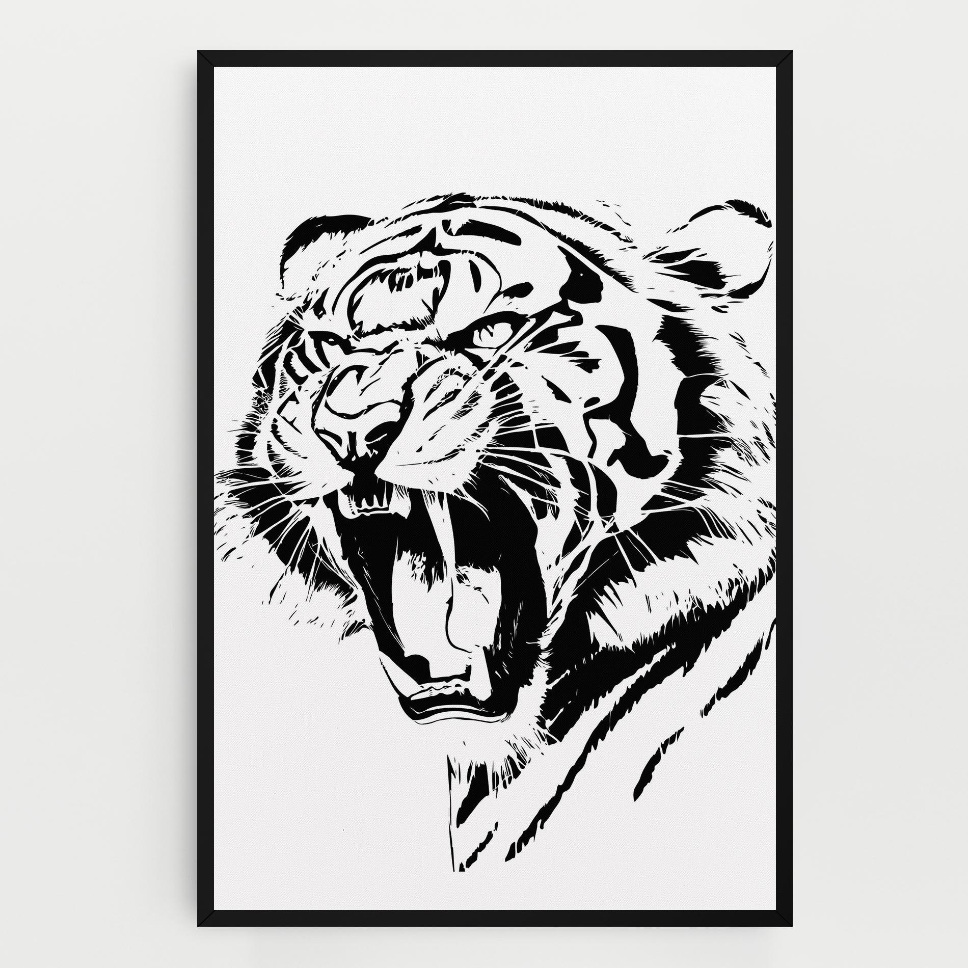 Tablou Canvas Roaring Tiger mockup 0