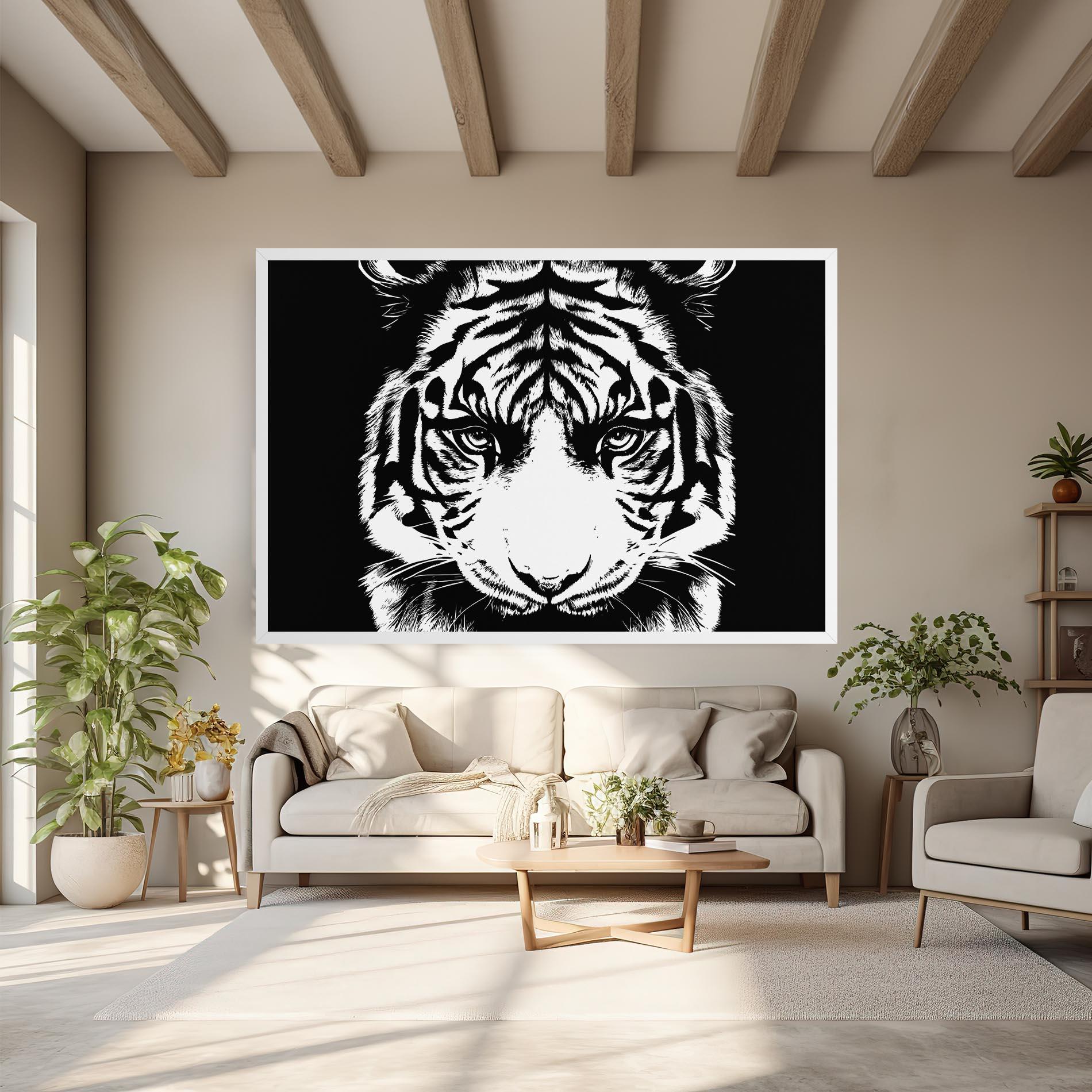 Tablou Canvas Big Eyes Tiger mockup 6