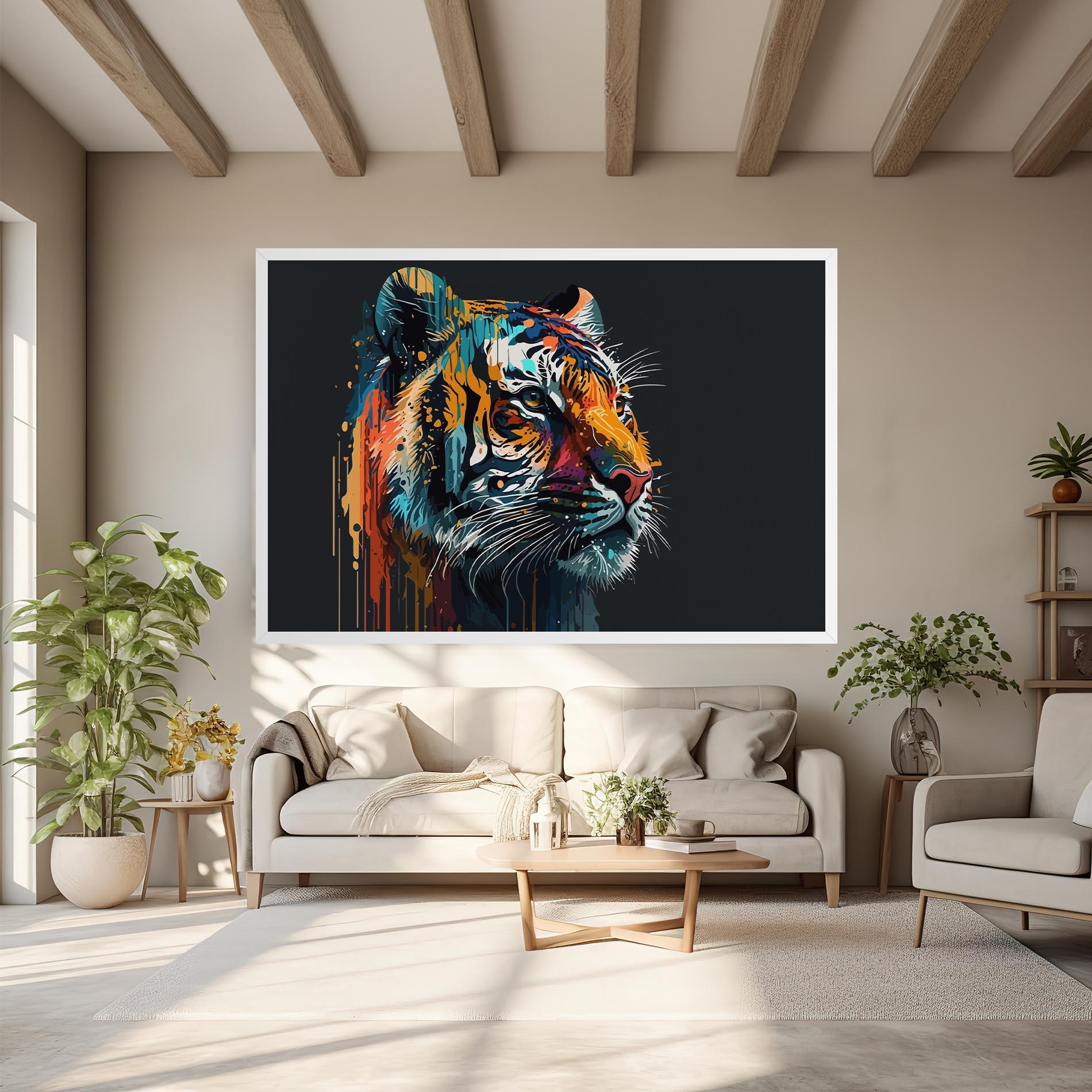 Tablou Canvas Color Mix Tiger mockup 6