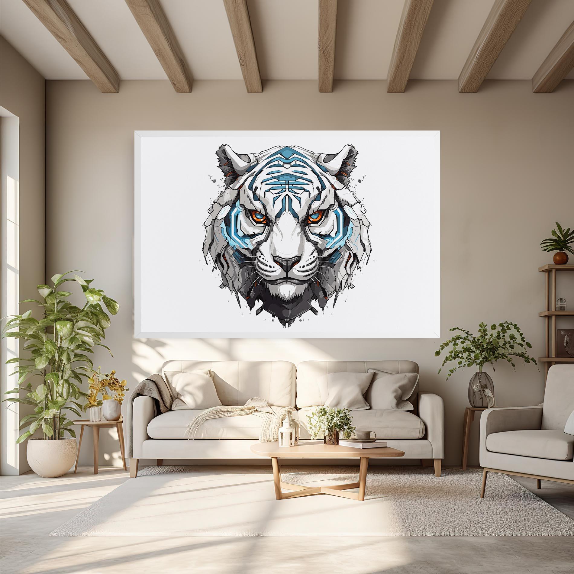 Tablou Canvas Cyborg Tiger mockup 6