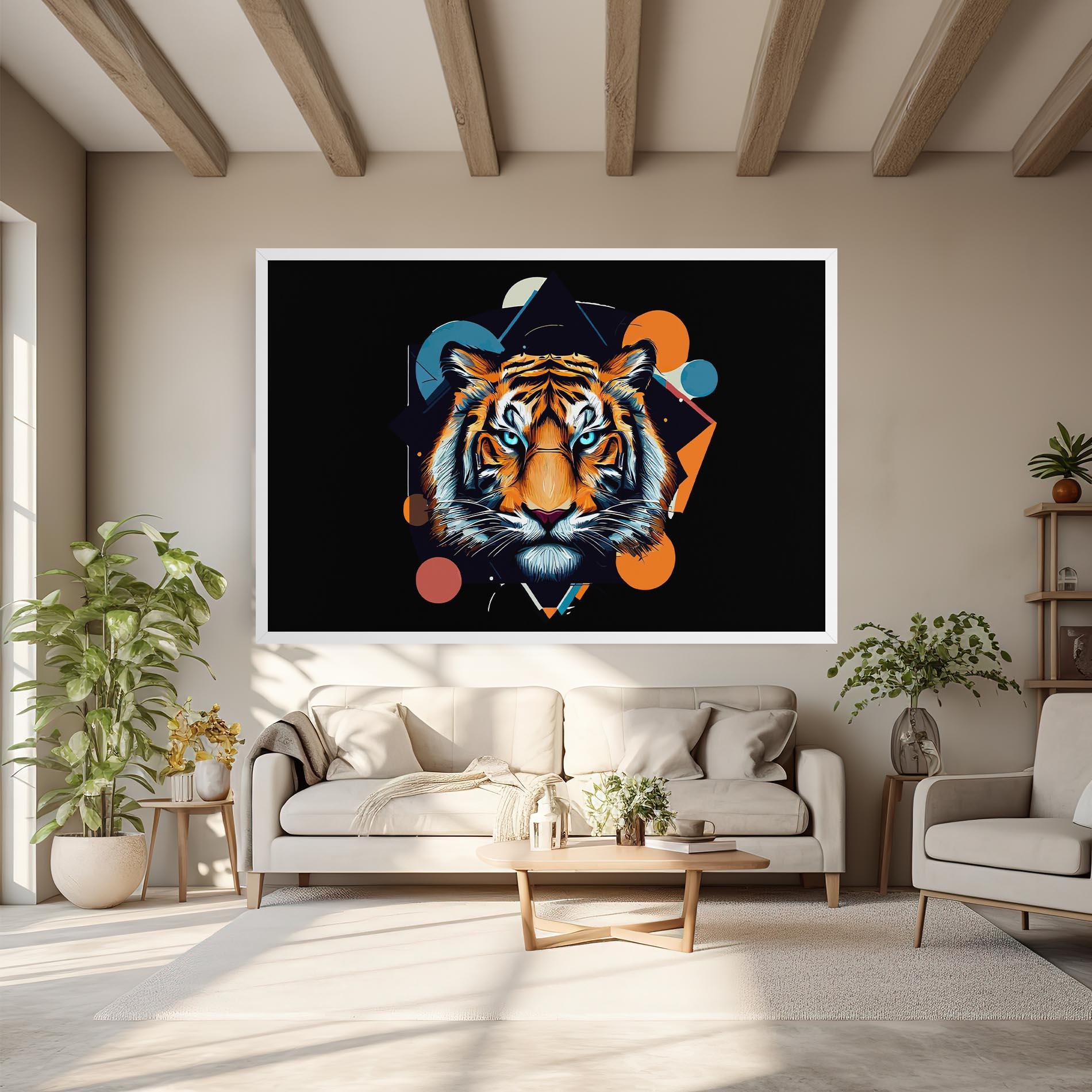 Tablou Canvas Geometric Tiger mockup 6