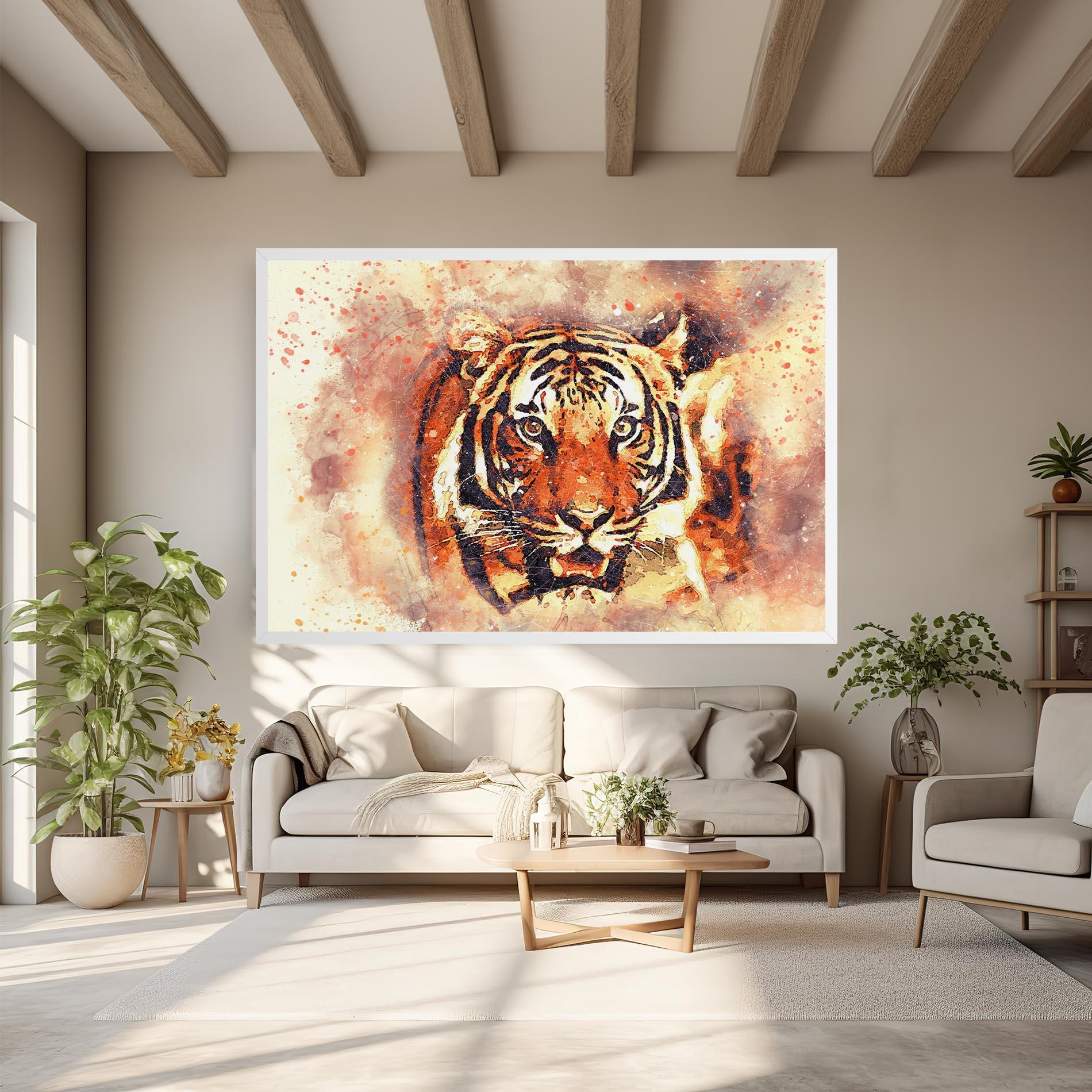 Tablou Canvas Tiger Colors mockup 6