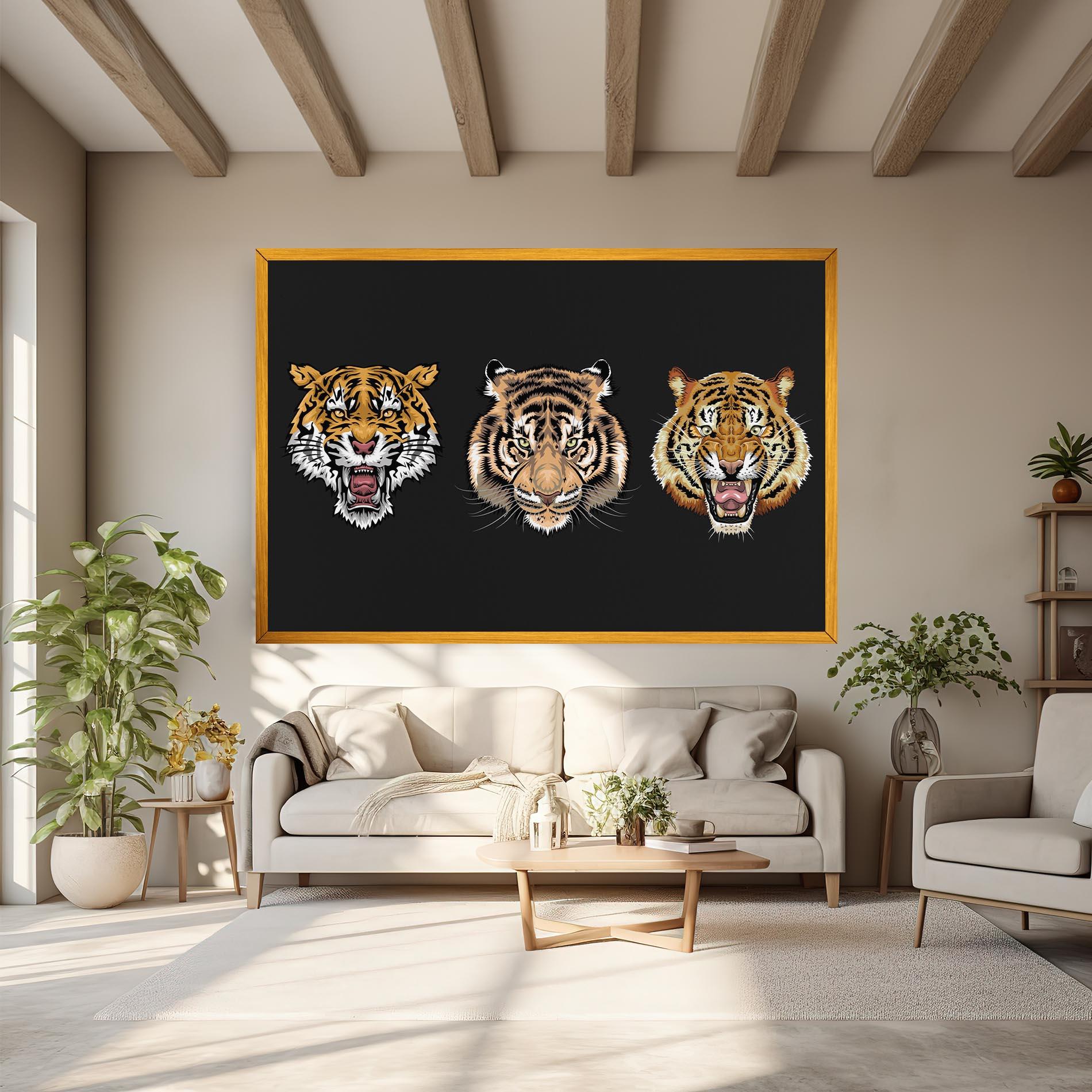 Tablou Canvas 3 Tigers mockup 6