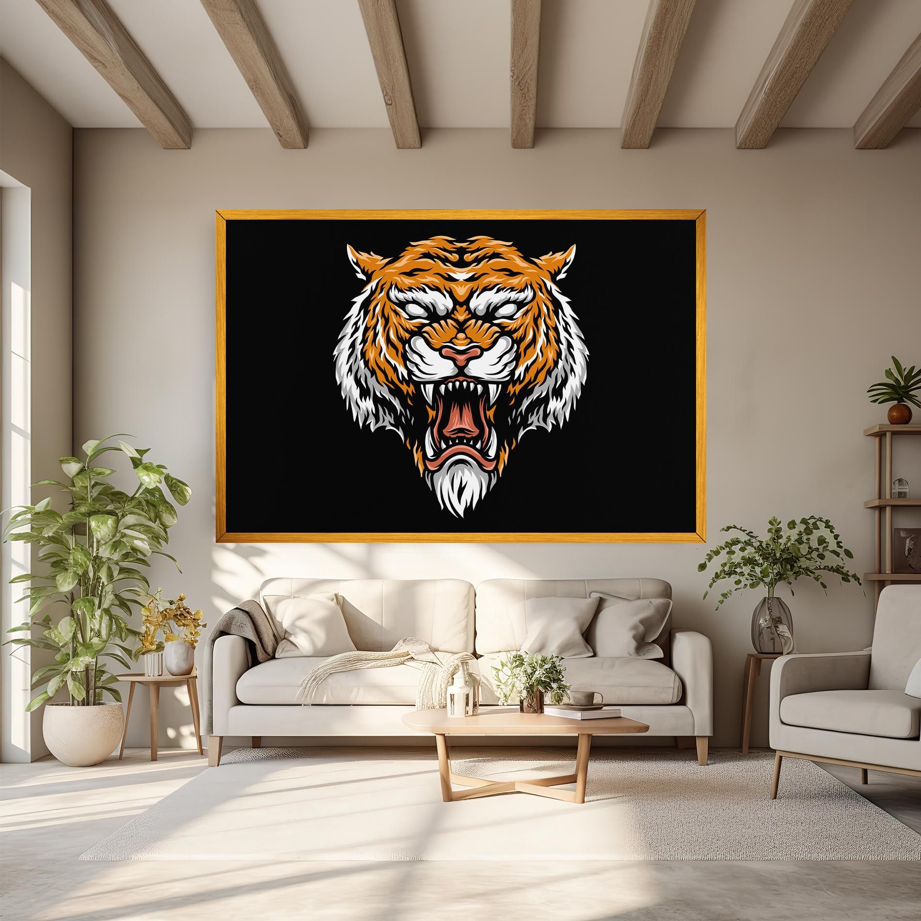 Angry Orange Tiger mockup 6