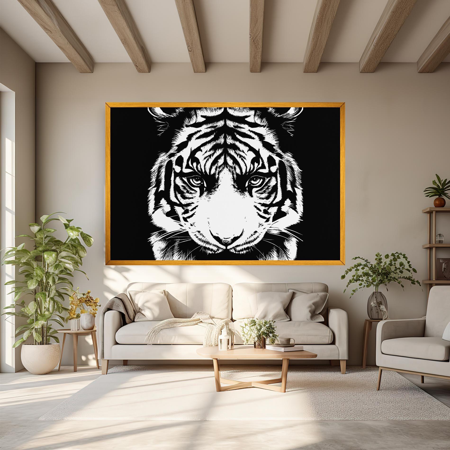 Tablou Canvas Big Eyes Tiger mockup 6