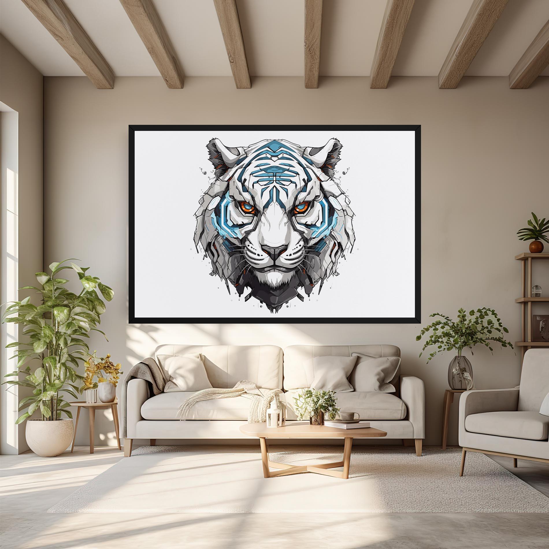 Tablou Canvas Cyborg Tiger mockup 6