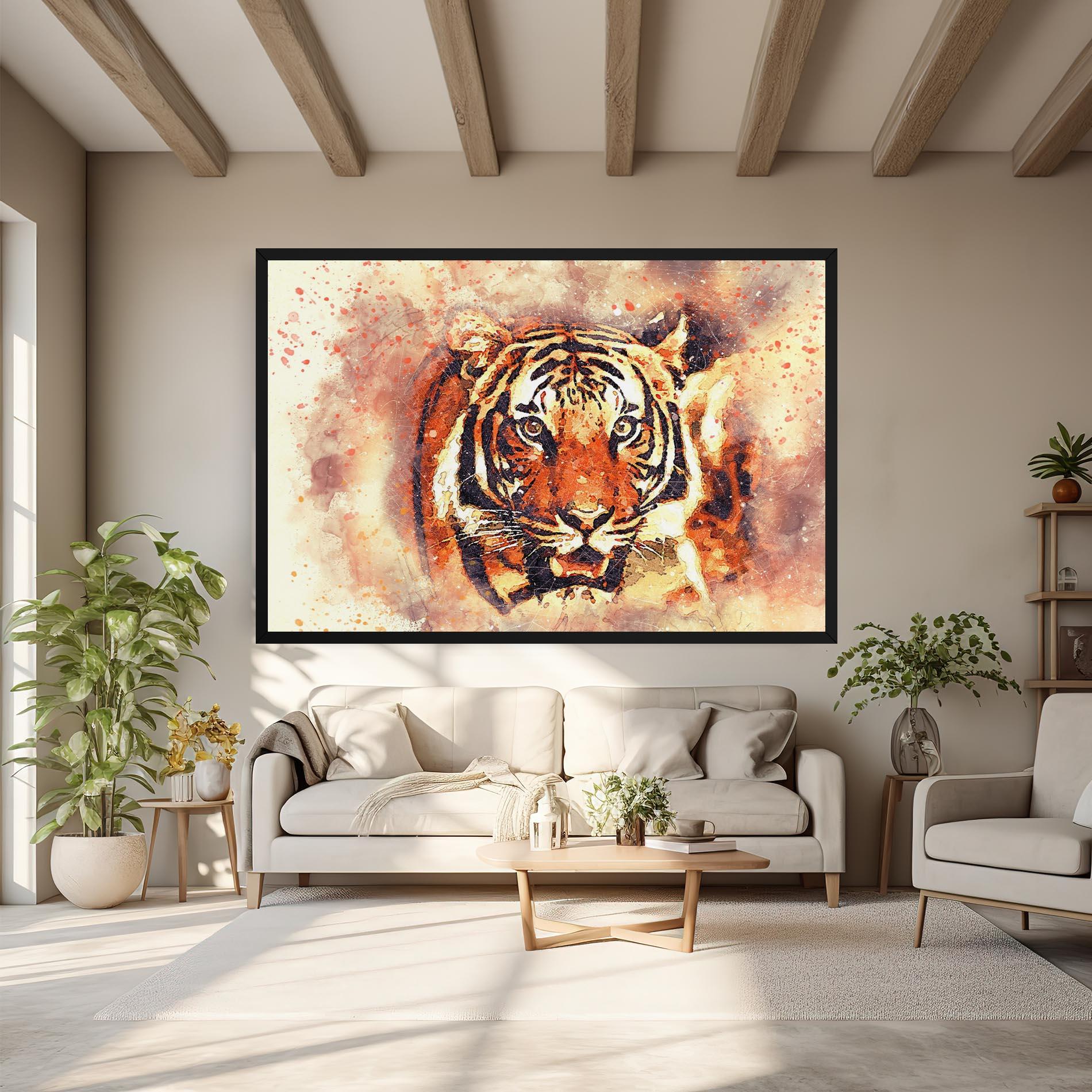 Tablou Canvas Tiger Colors mockup 6