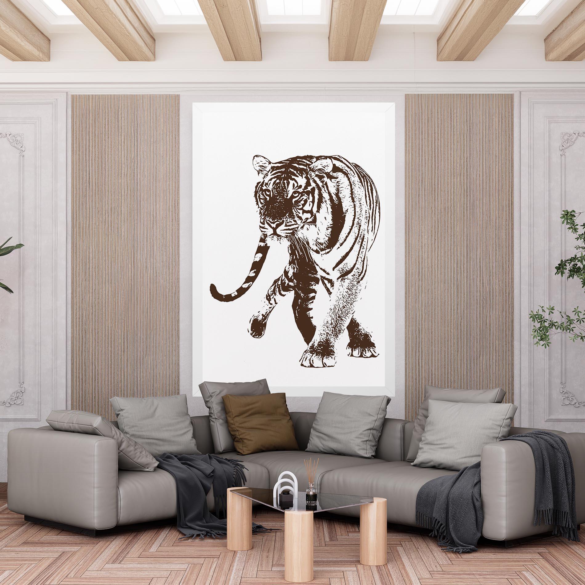 Tablou Canvas Brown Line Tiger mockup 6