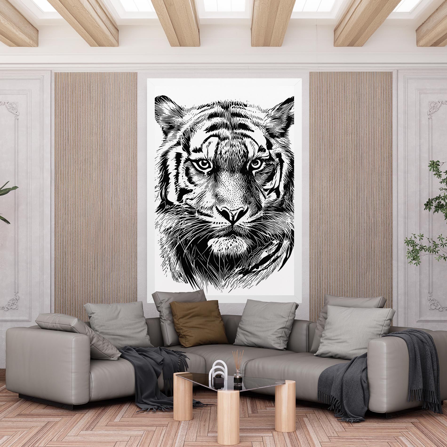 Pretty Tiger Head mockup 6