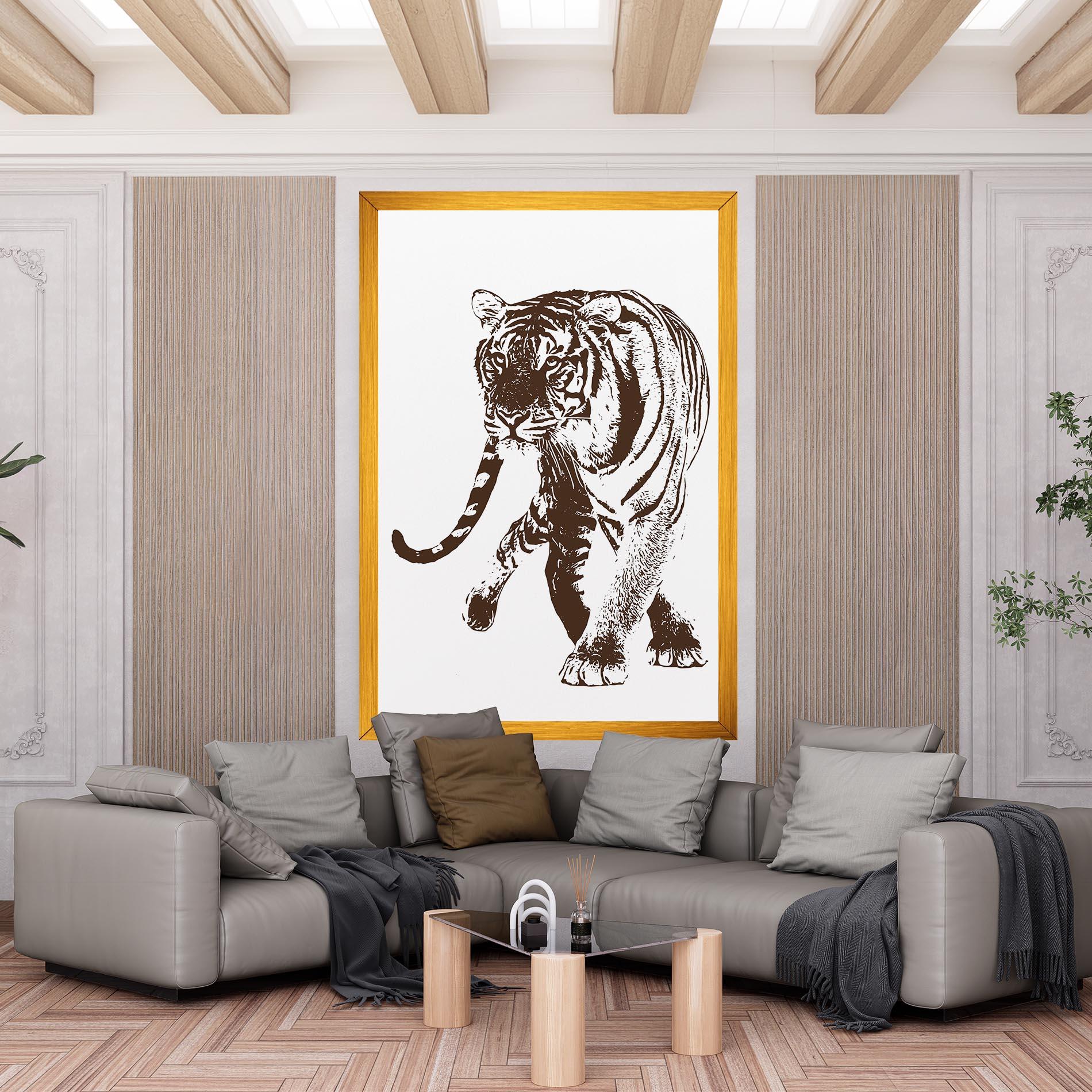 Tablou Canvas Brown Line Tiger mockup 6