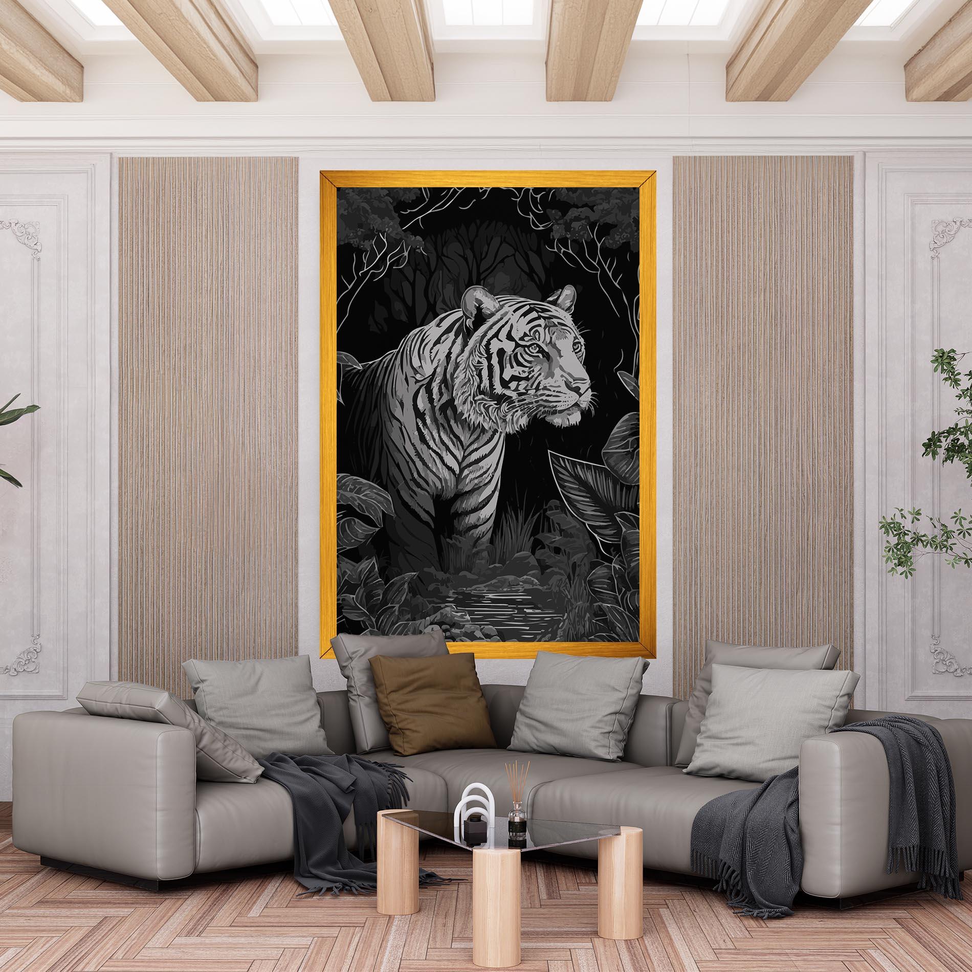 Tablou Canvas Grey Tiger mockup 6