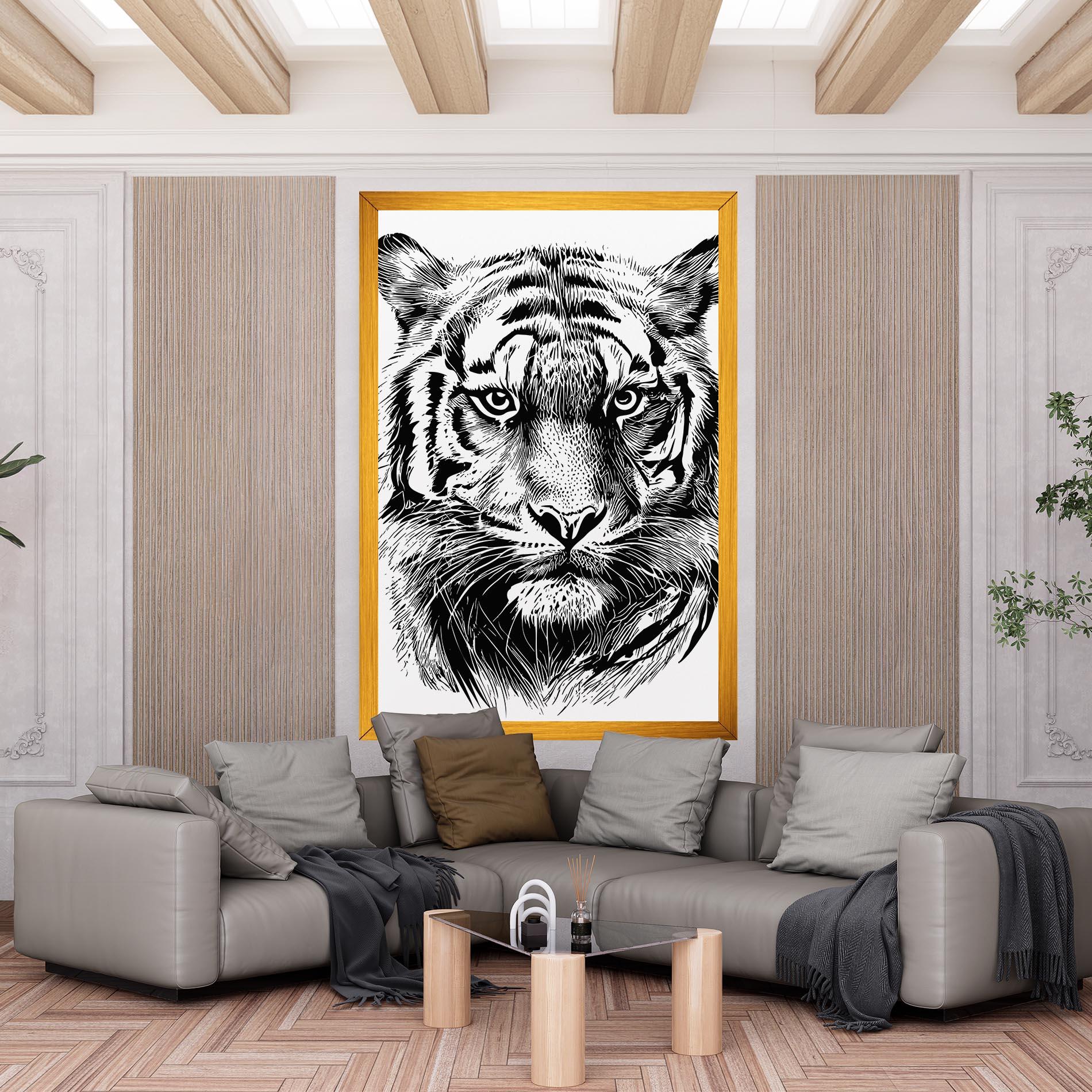 Tablou Canvas Pretty Tiger Head mockup 6