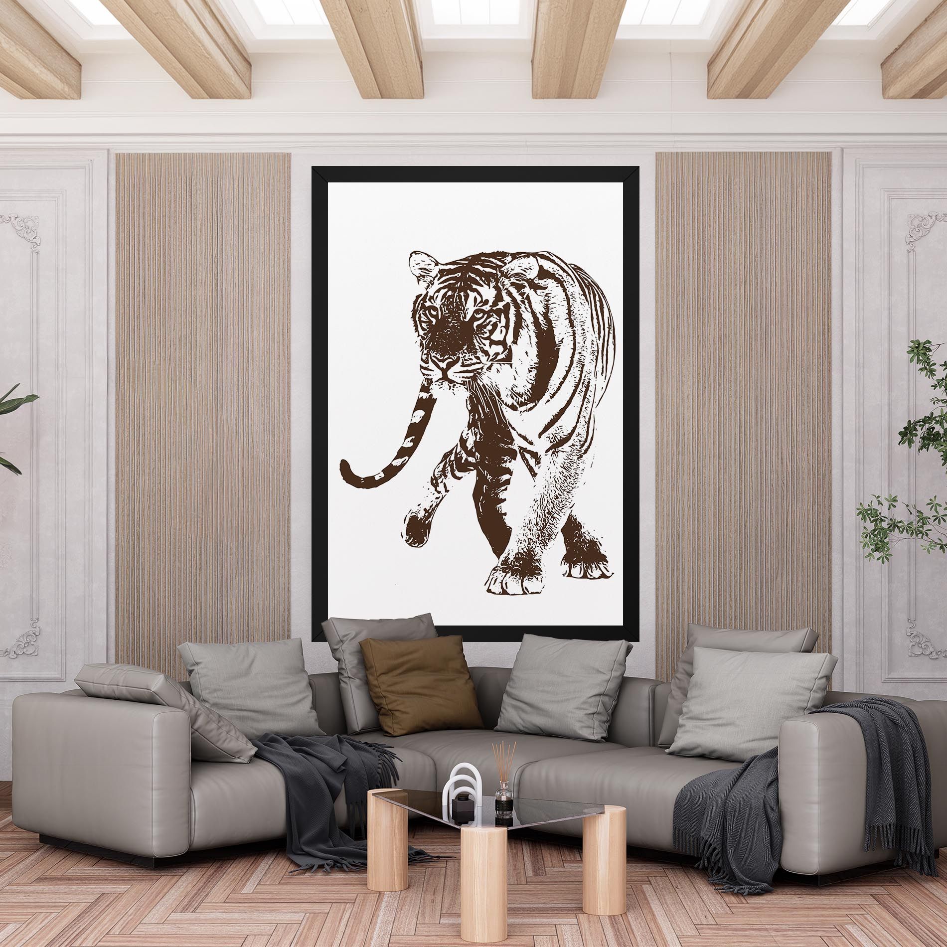 Brown Line Tiger mockup 6