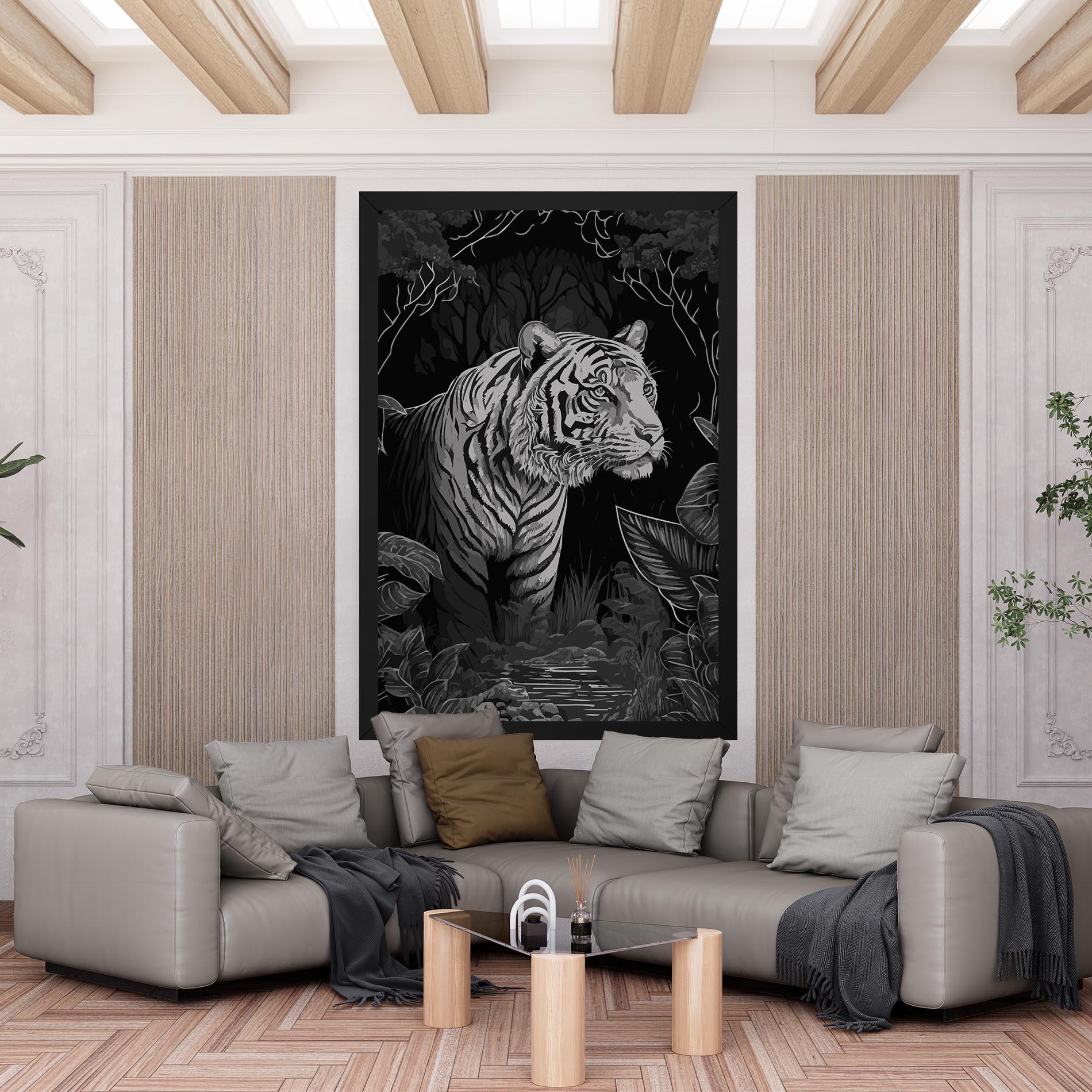 Tablou Canvas Grey Tiger mockup 6