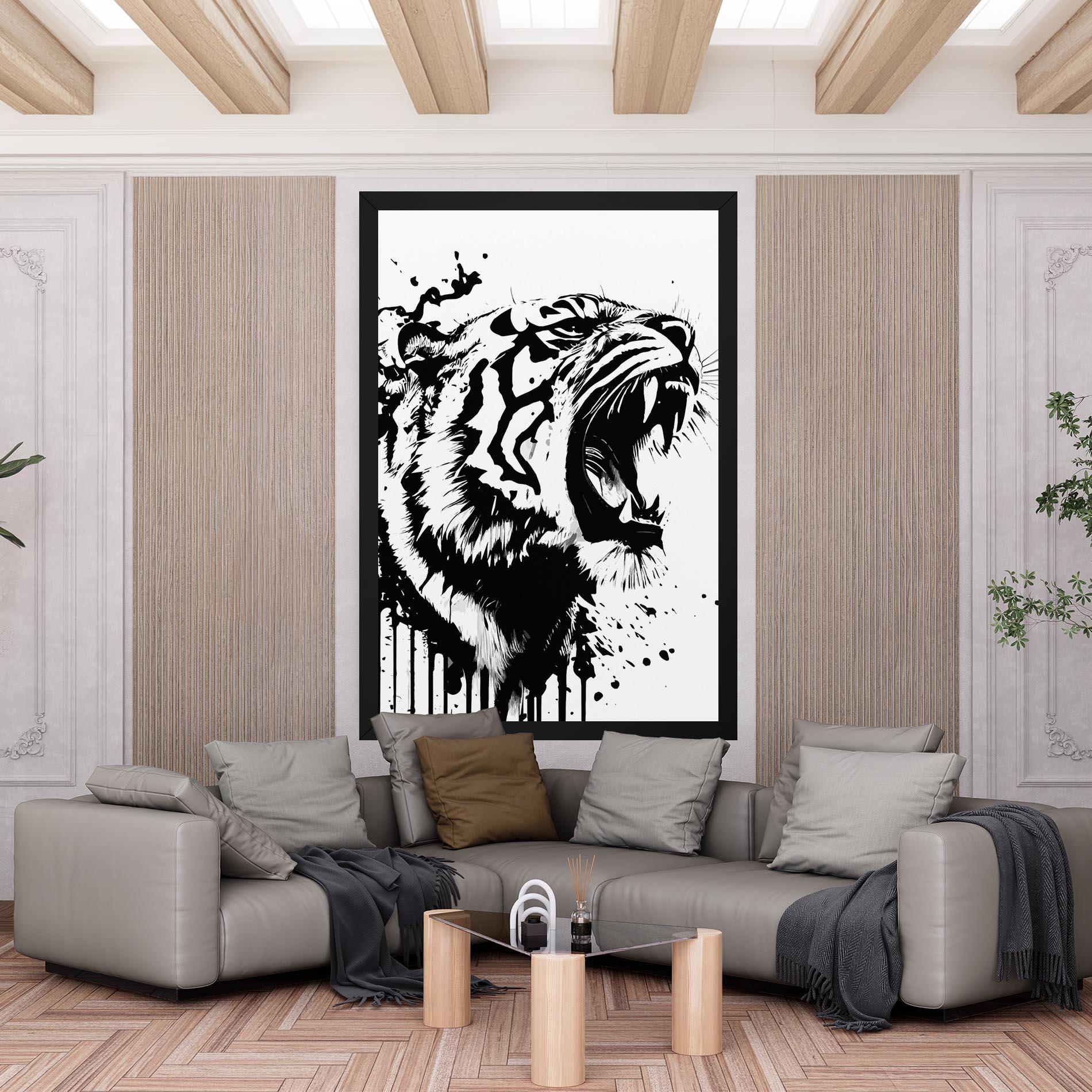 Tablou Canvas Ink Art Tiger mockup 6