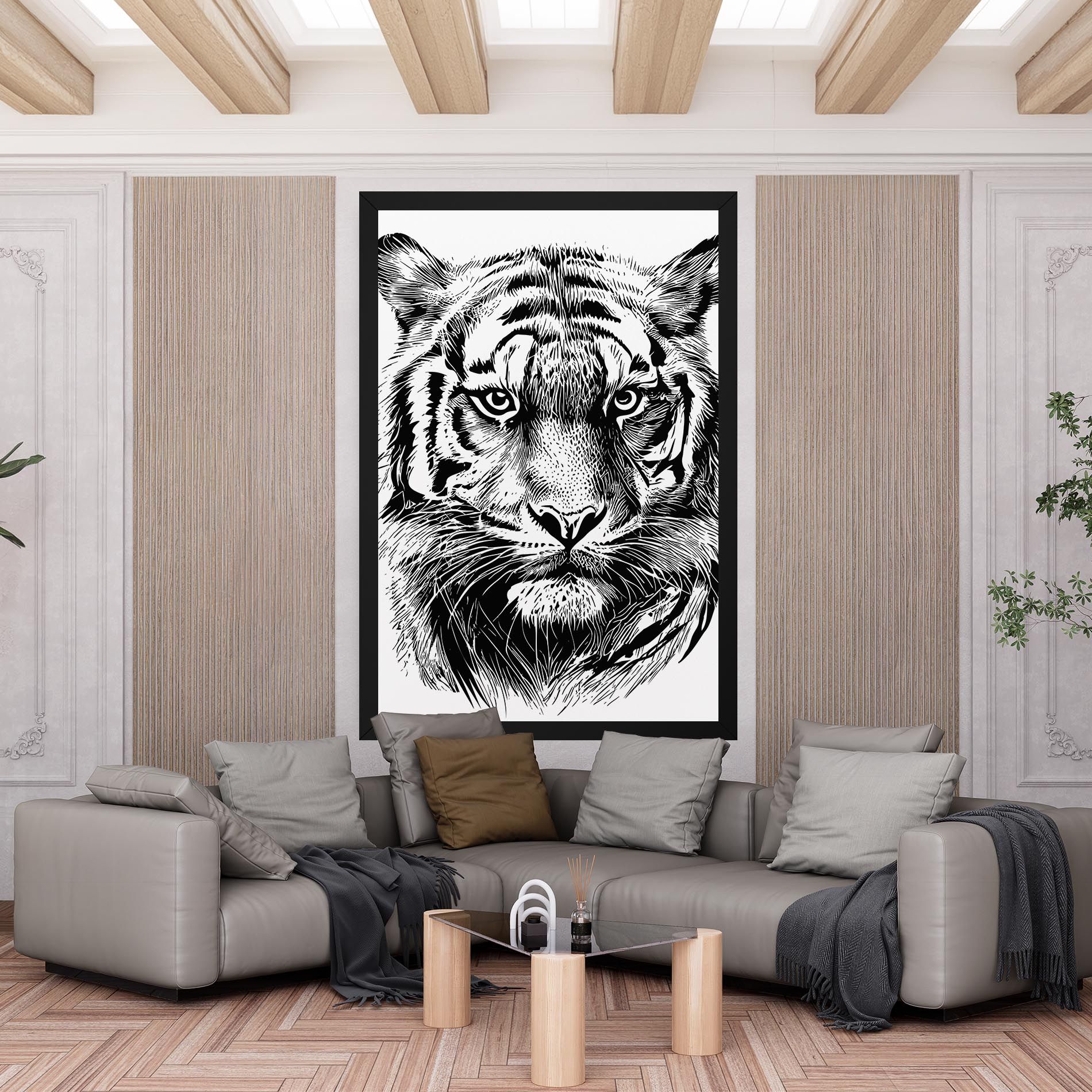 Pretty Tiger Head mockup 6