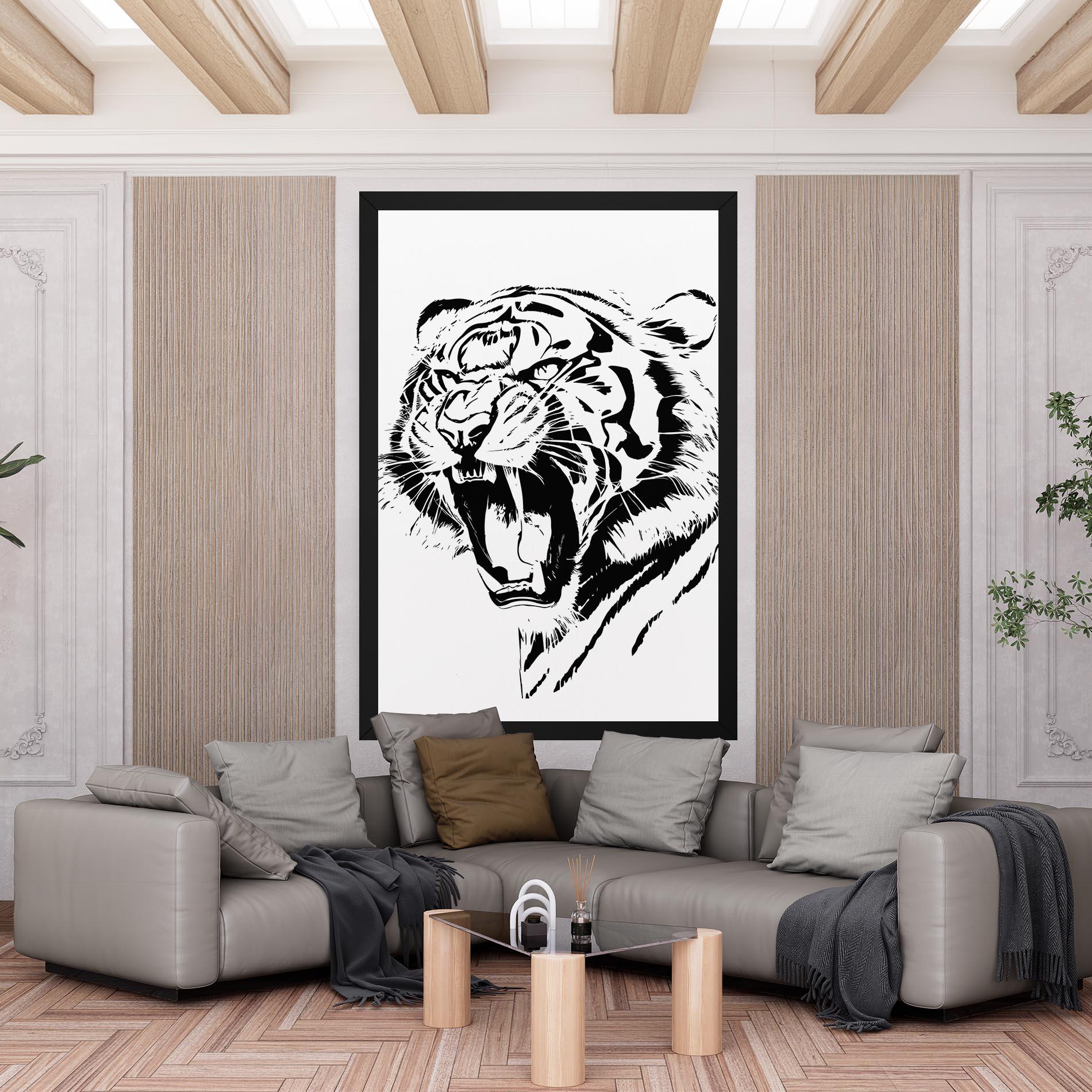 Tablou Canvas Roaring Tiger mockup 6