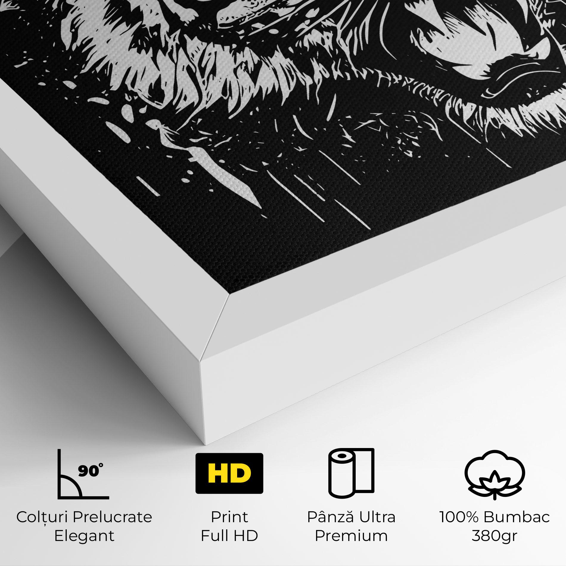 Tablou Canvas Angry Tiger Head mockup 4