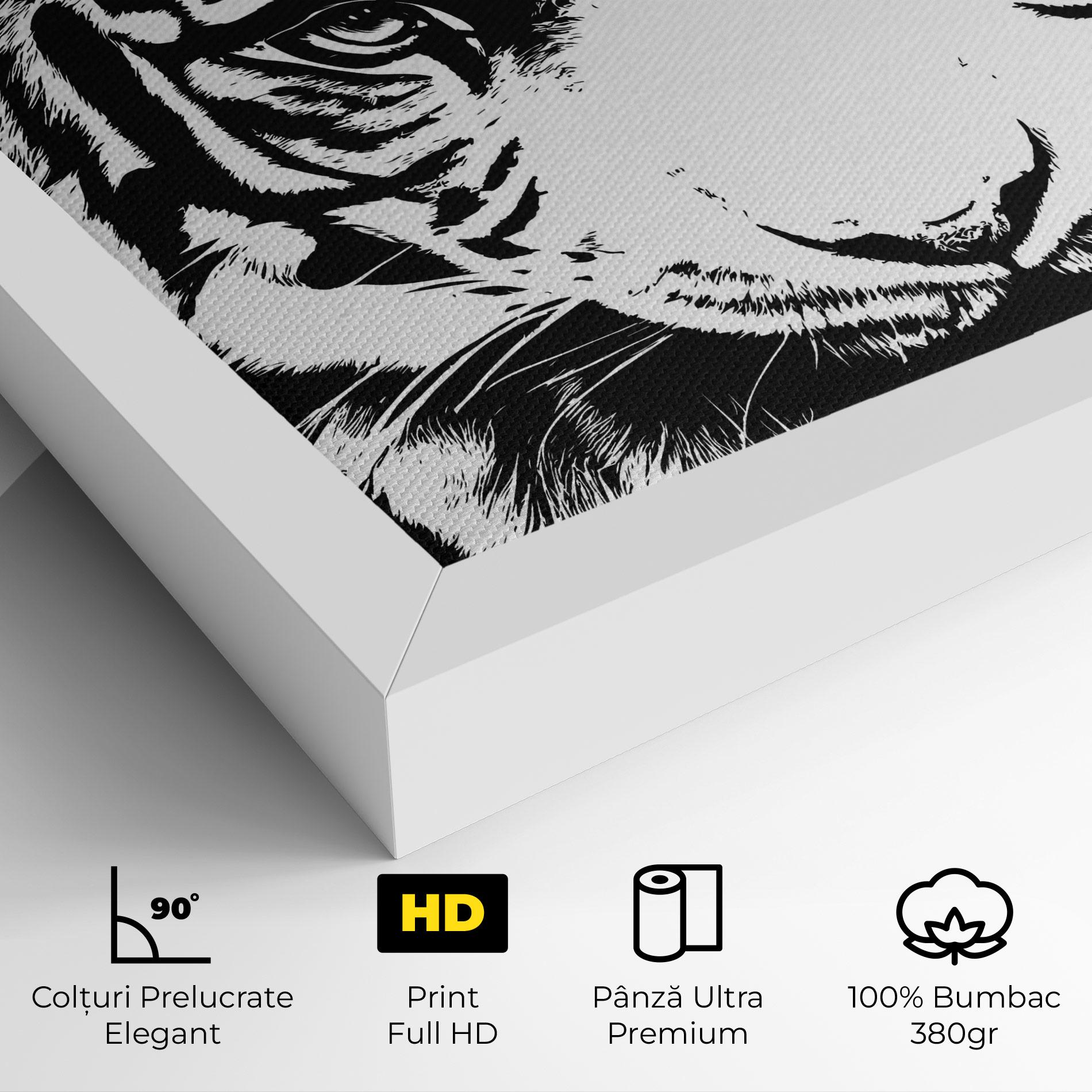Tablou Canvas Big Eyes Tiger mockup 4