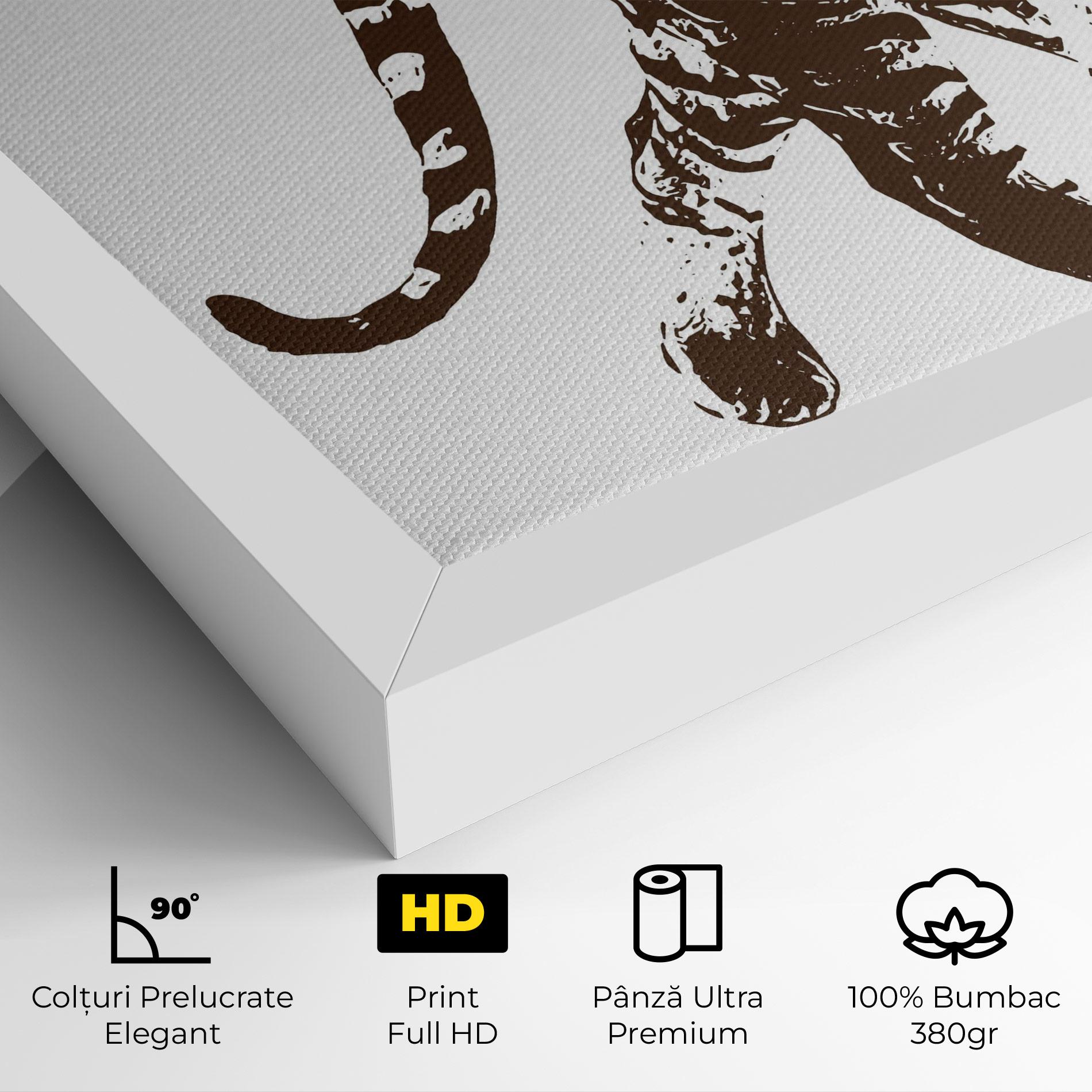 Tablou Canvas Brown Line Tiger mockup 4