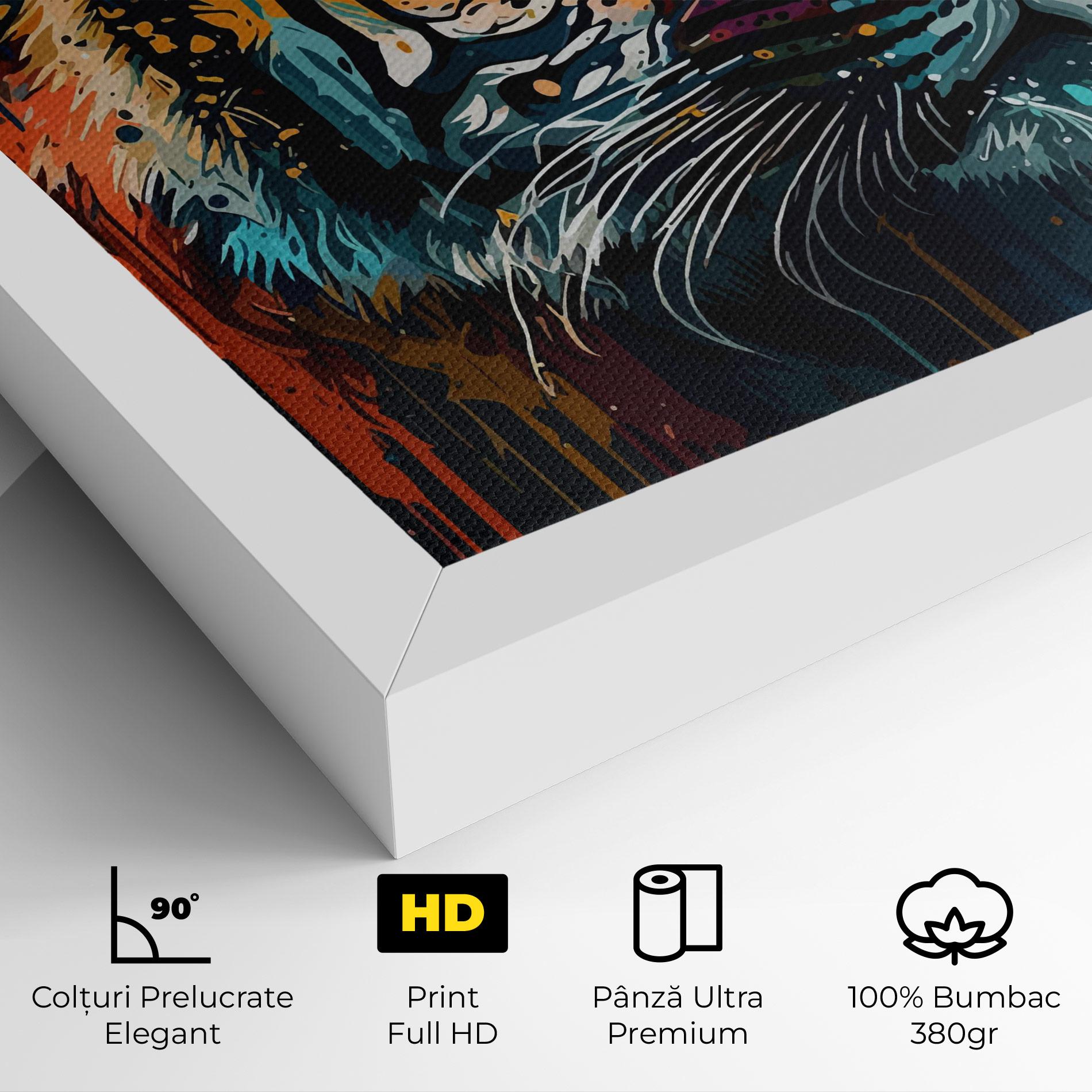 Tablou Canvas Color Mix Tiger mockup 4