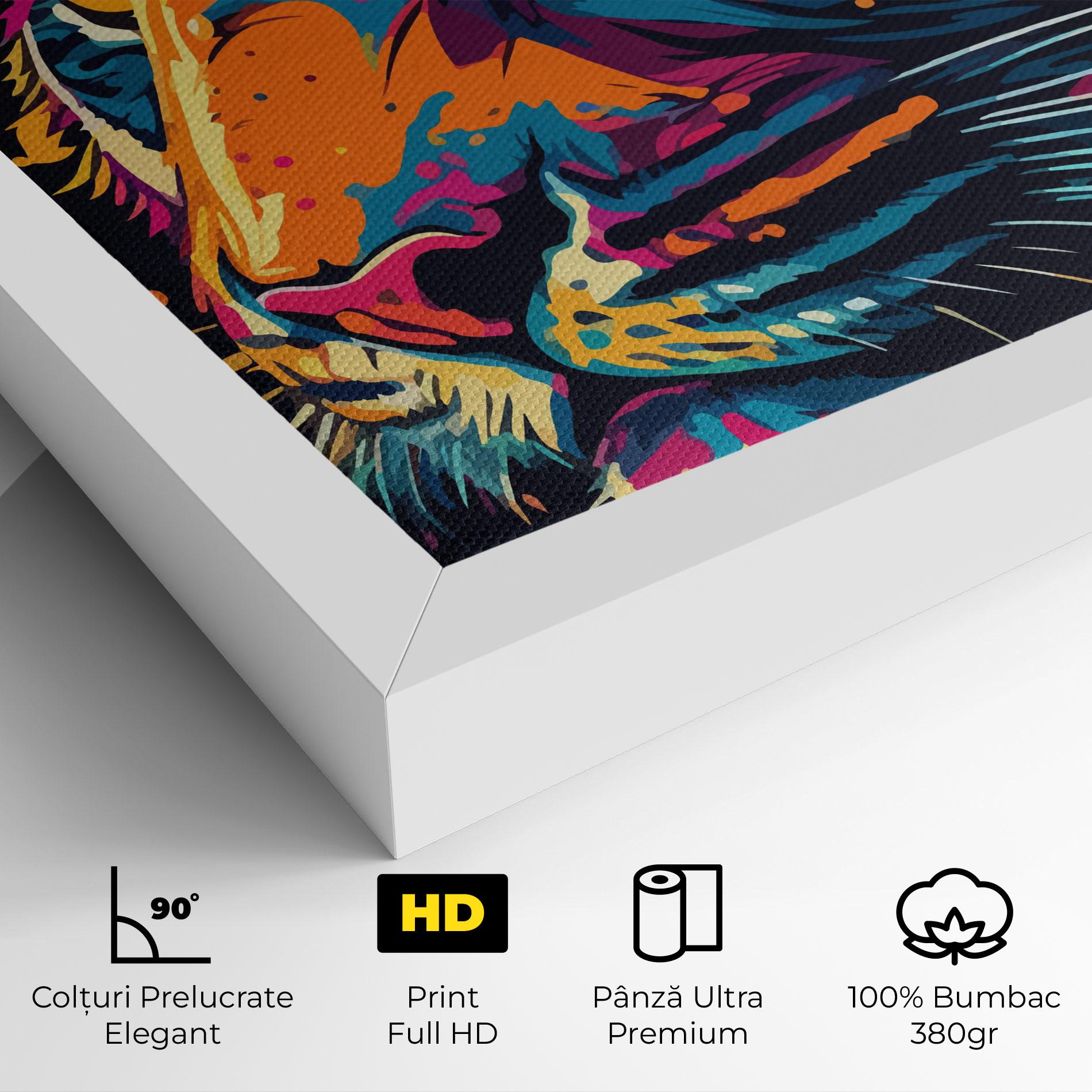 Tablou Canvas Colorful Tiger mockup 4