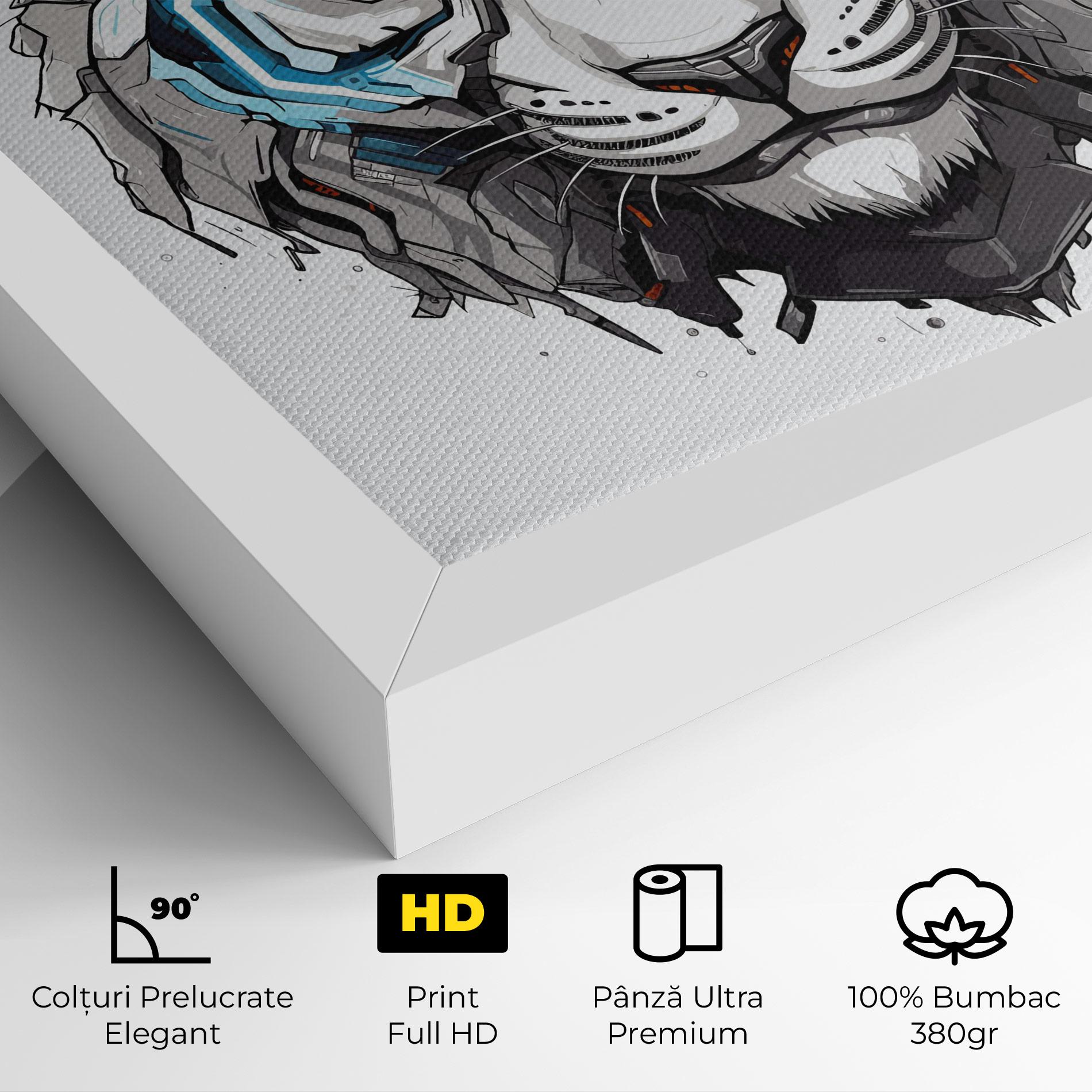 Tablou Canvas Cyborg Tiger mockup 4