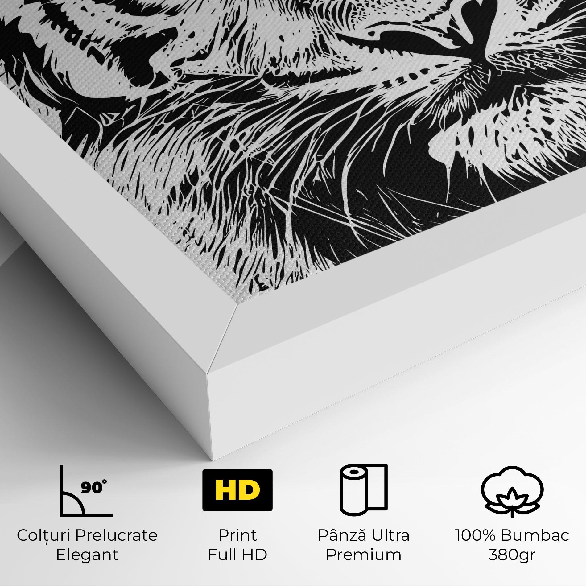 Tablou Canvas Pretty Tiger Head mockup 4