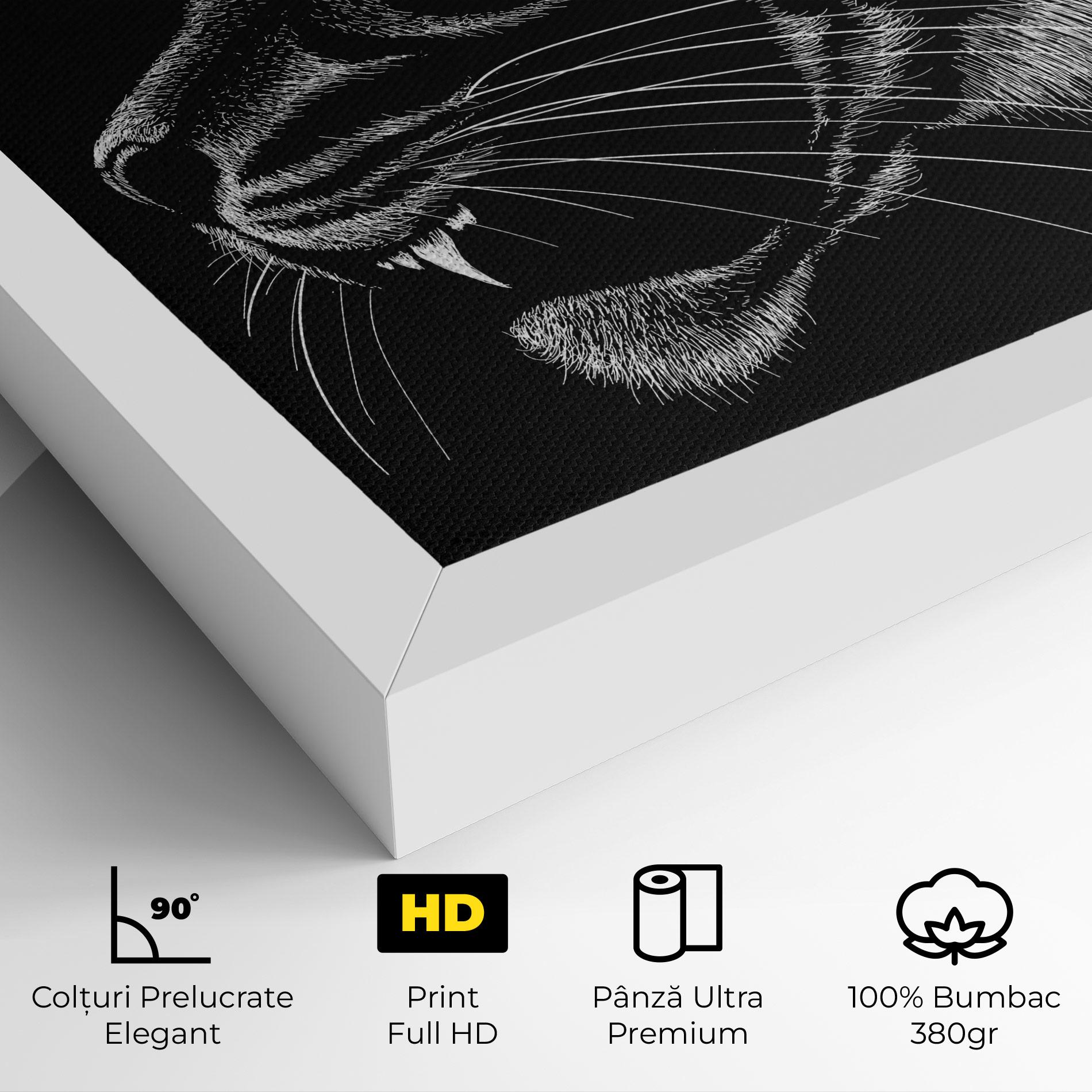 Tablou Canvas Tiger White Head mockup 4