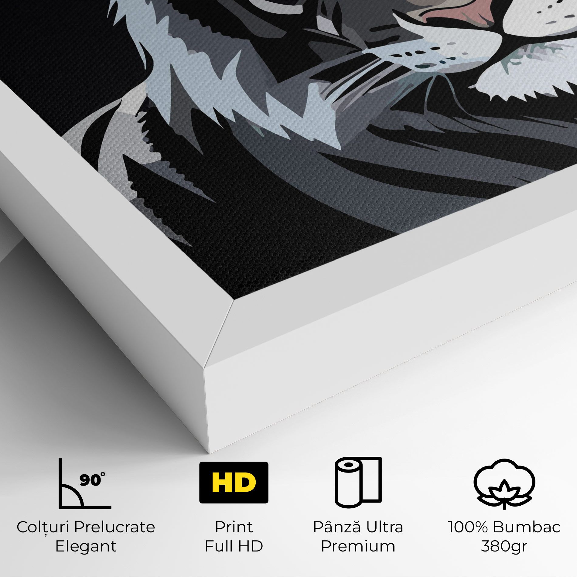 White Grey Tiger mockup 4