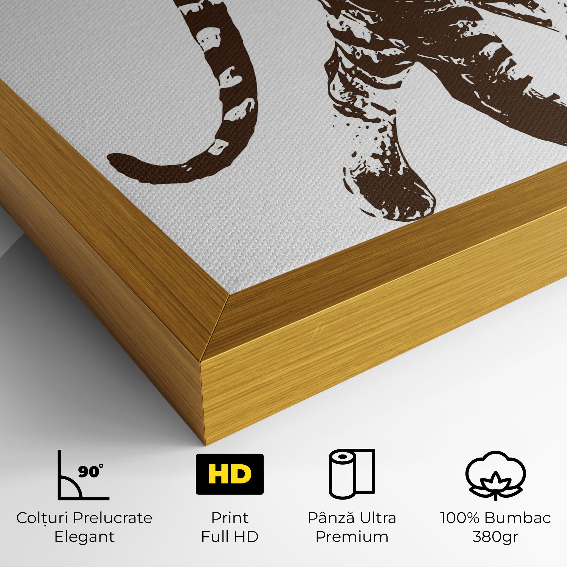 Tablou Canvas Brown Line Tiger mockup 4