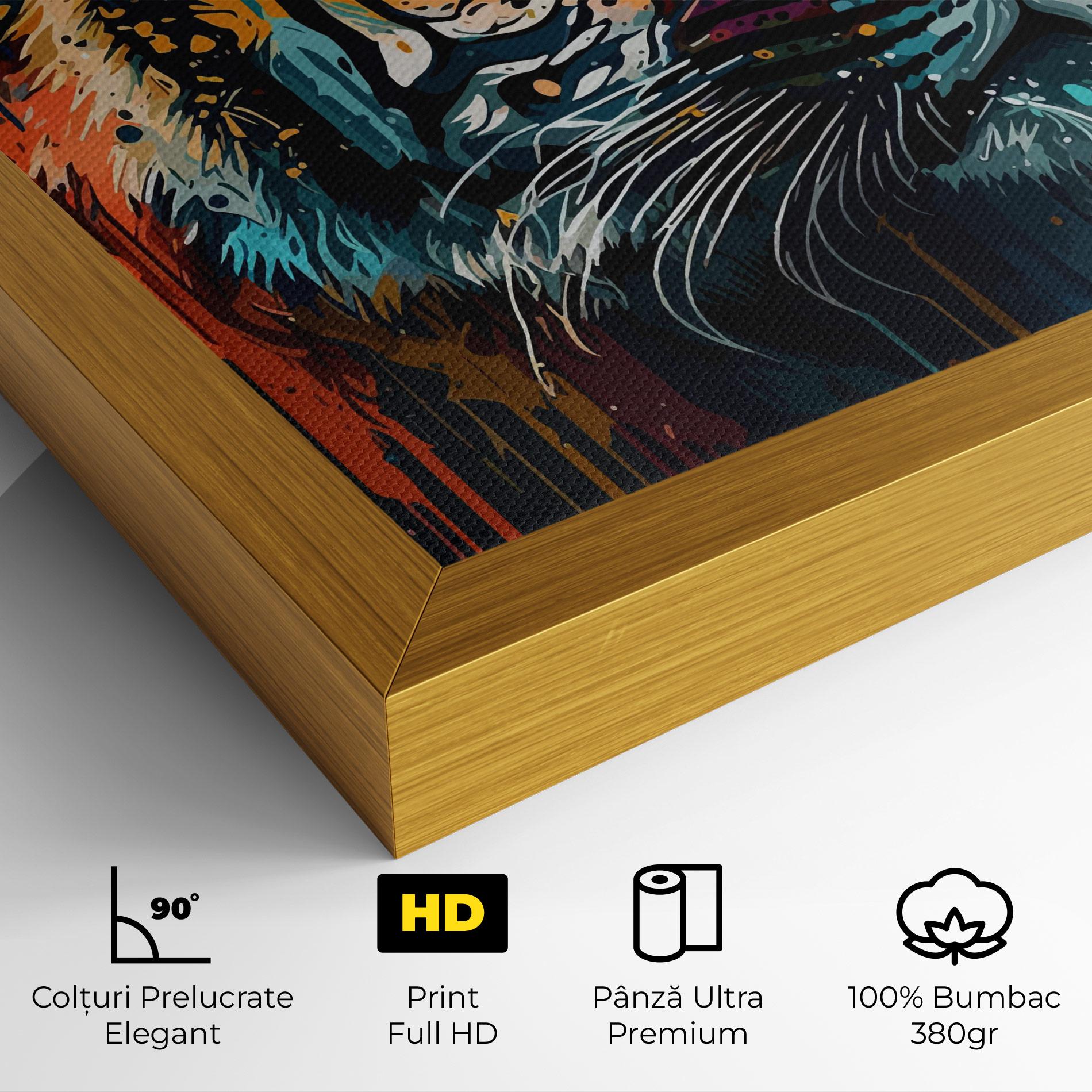 Tablou Canvas Color Mix Tiger mockup 4