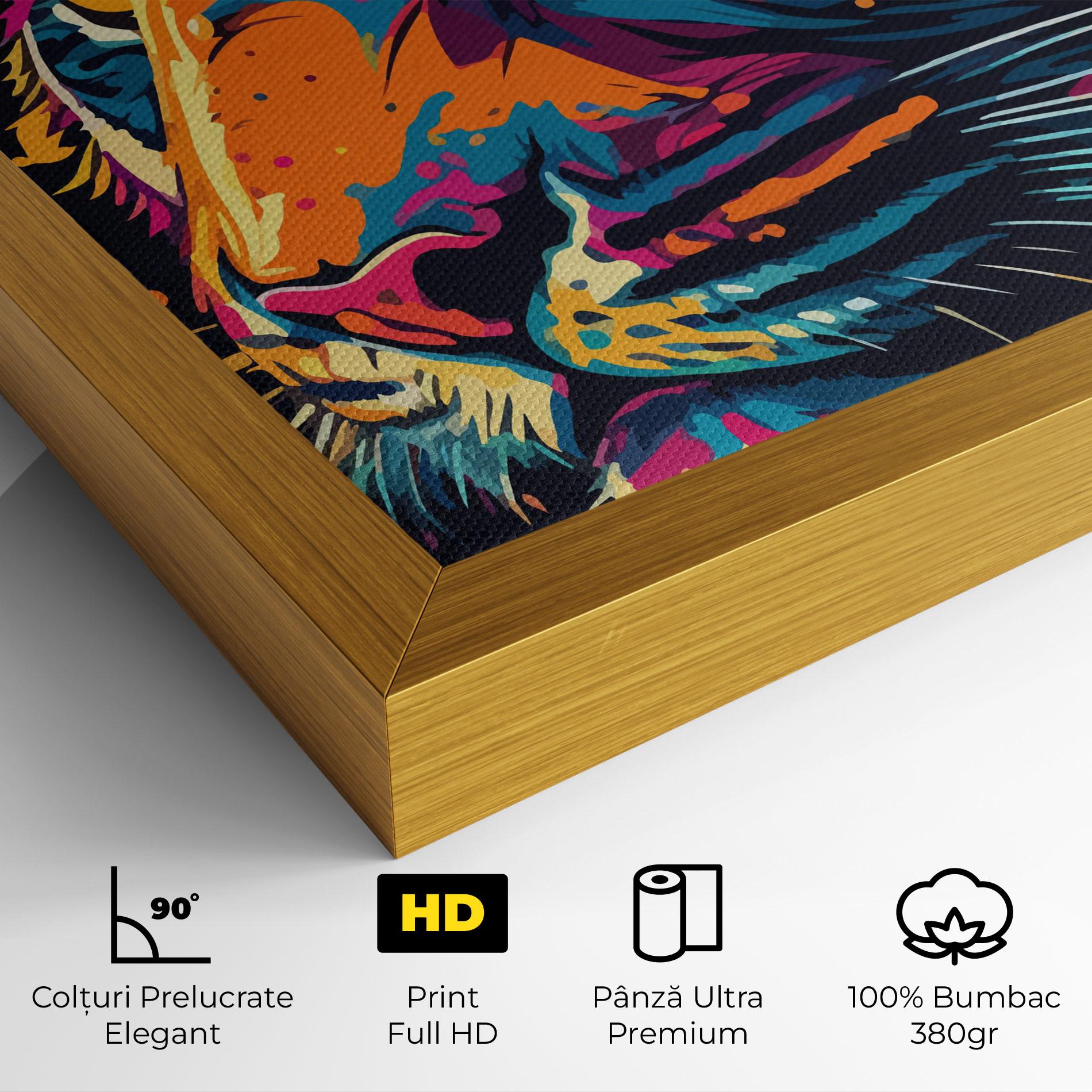Tablou Canvas Colorful Tiger mockup 4