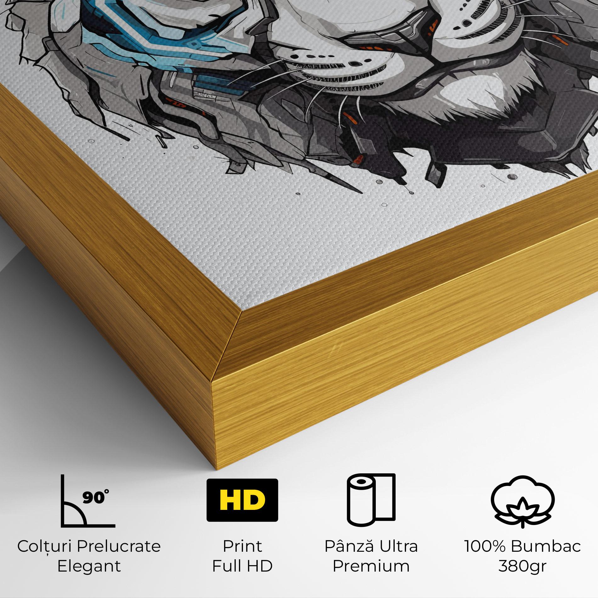 Tablou Canvas Cyborg Tiger mockup 4