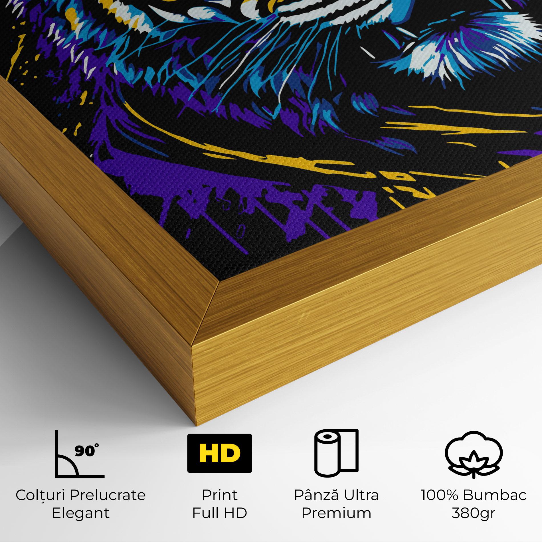 Tablou Canvas Glasses Tiger mockup 4