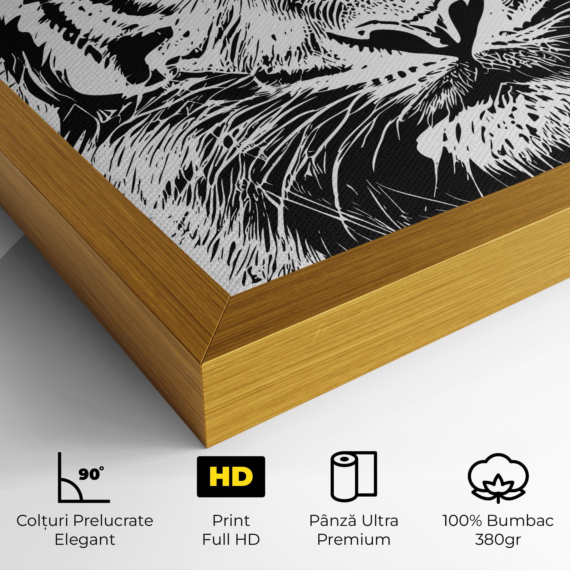 Tablou Canvas Pretty Tiger Head mockup 4