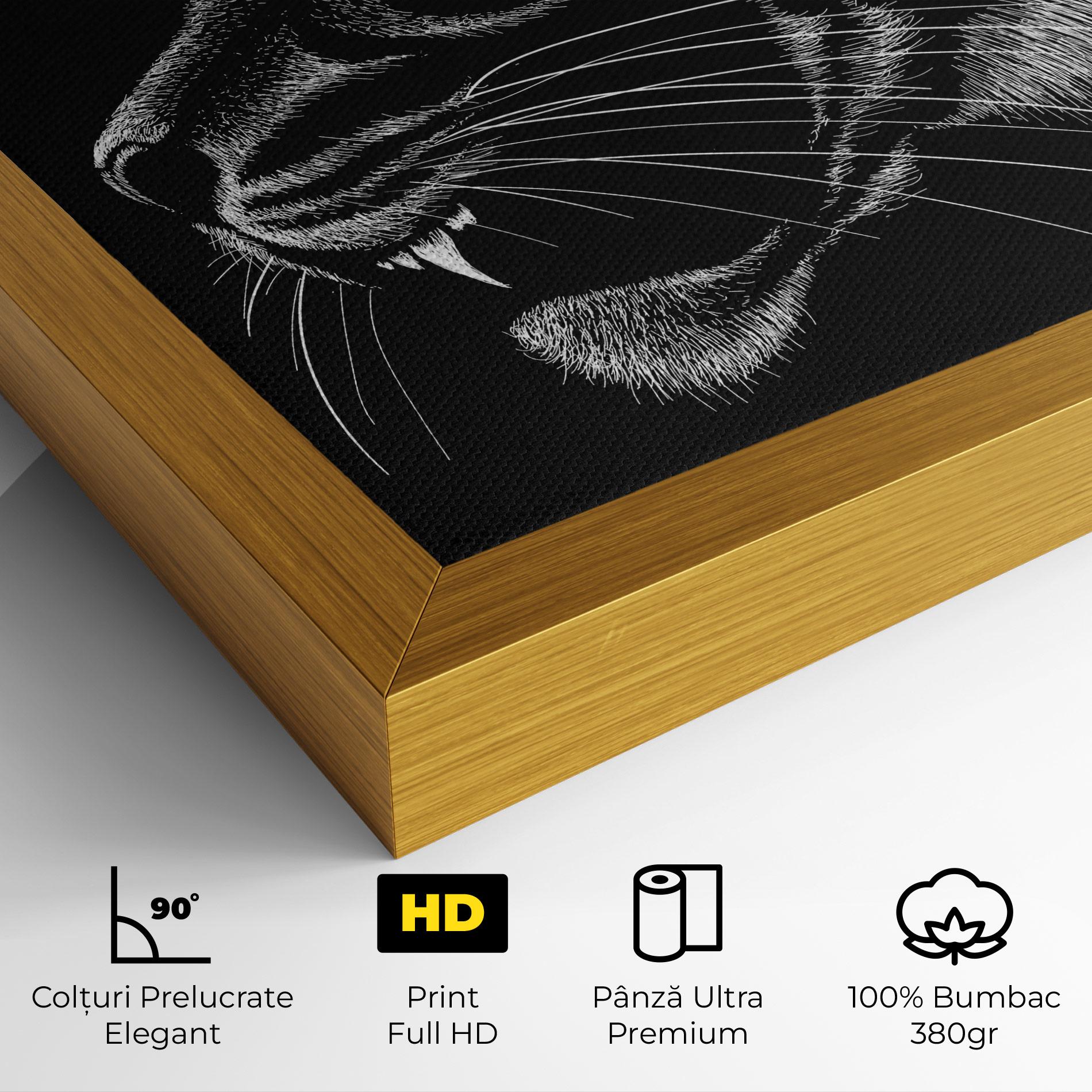 Tablou Canvas Tiger White Head mockup 4