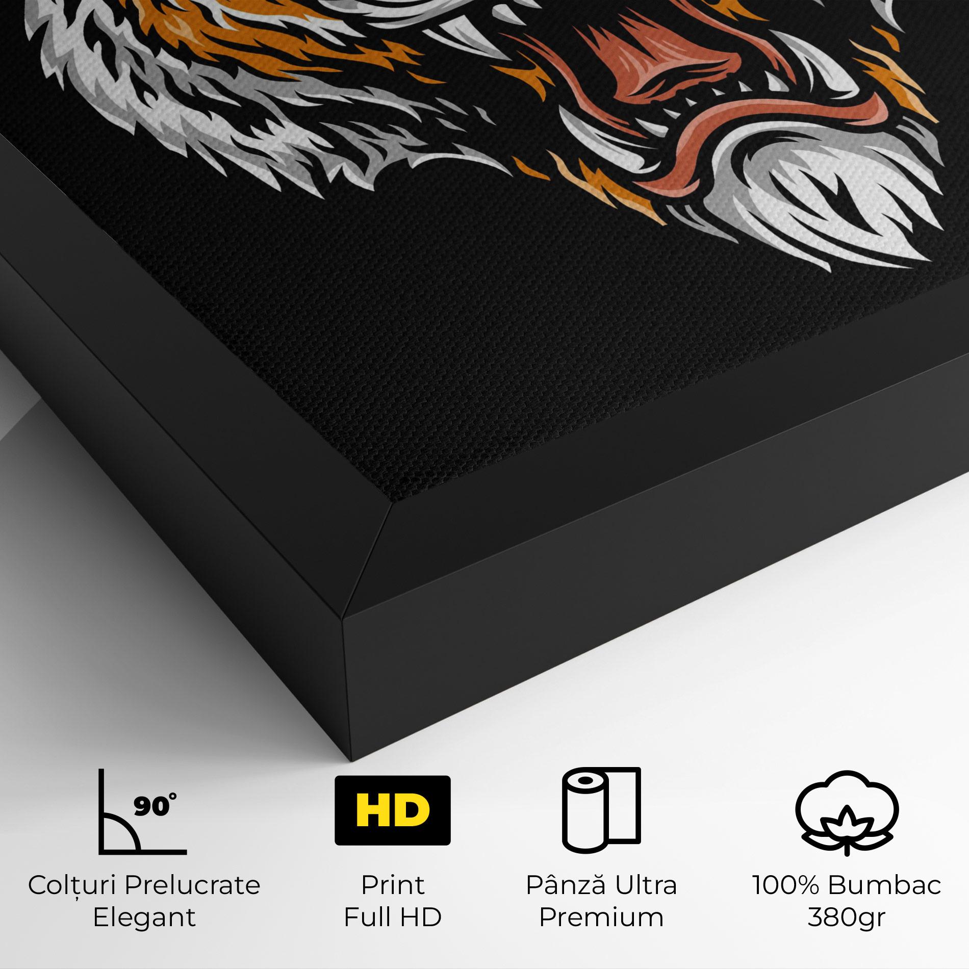 Tablou Canvas Angry Orange Tiger mockup 4