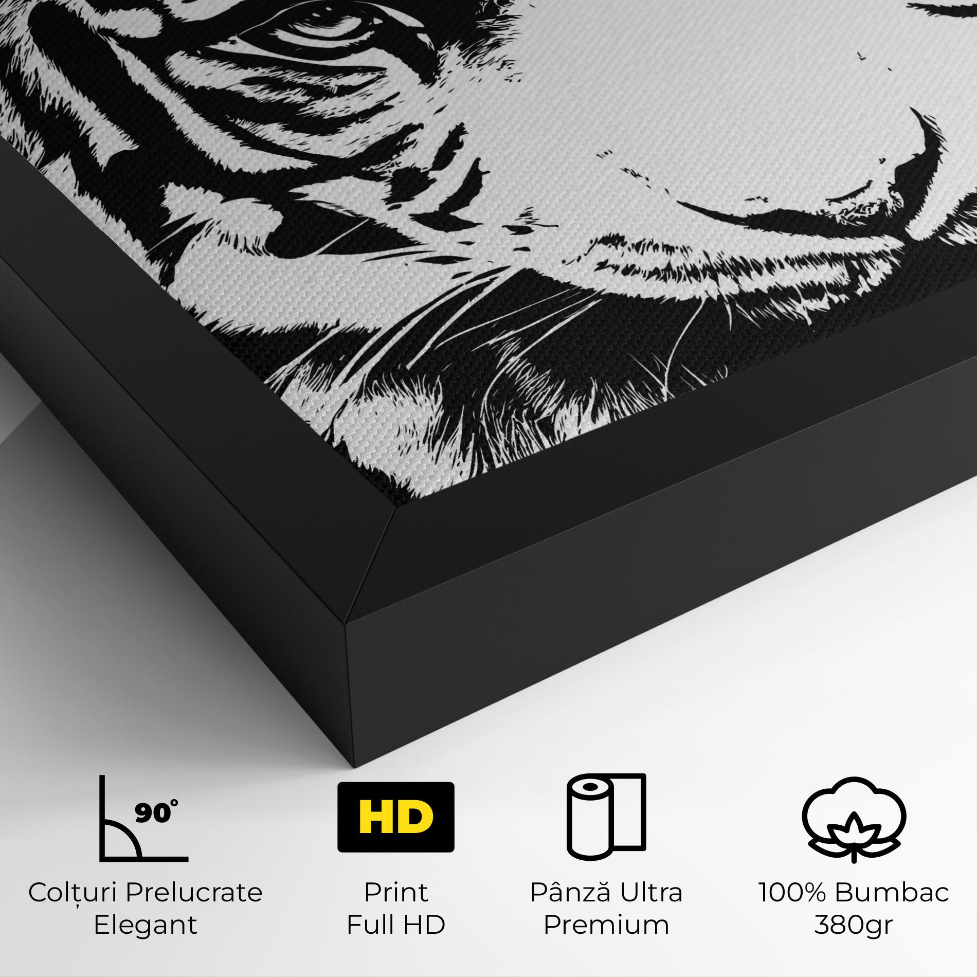 Tablou Canvas Big Eyes Tiger mockup 4