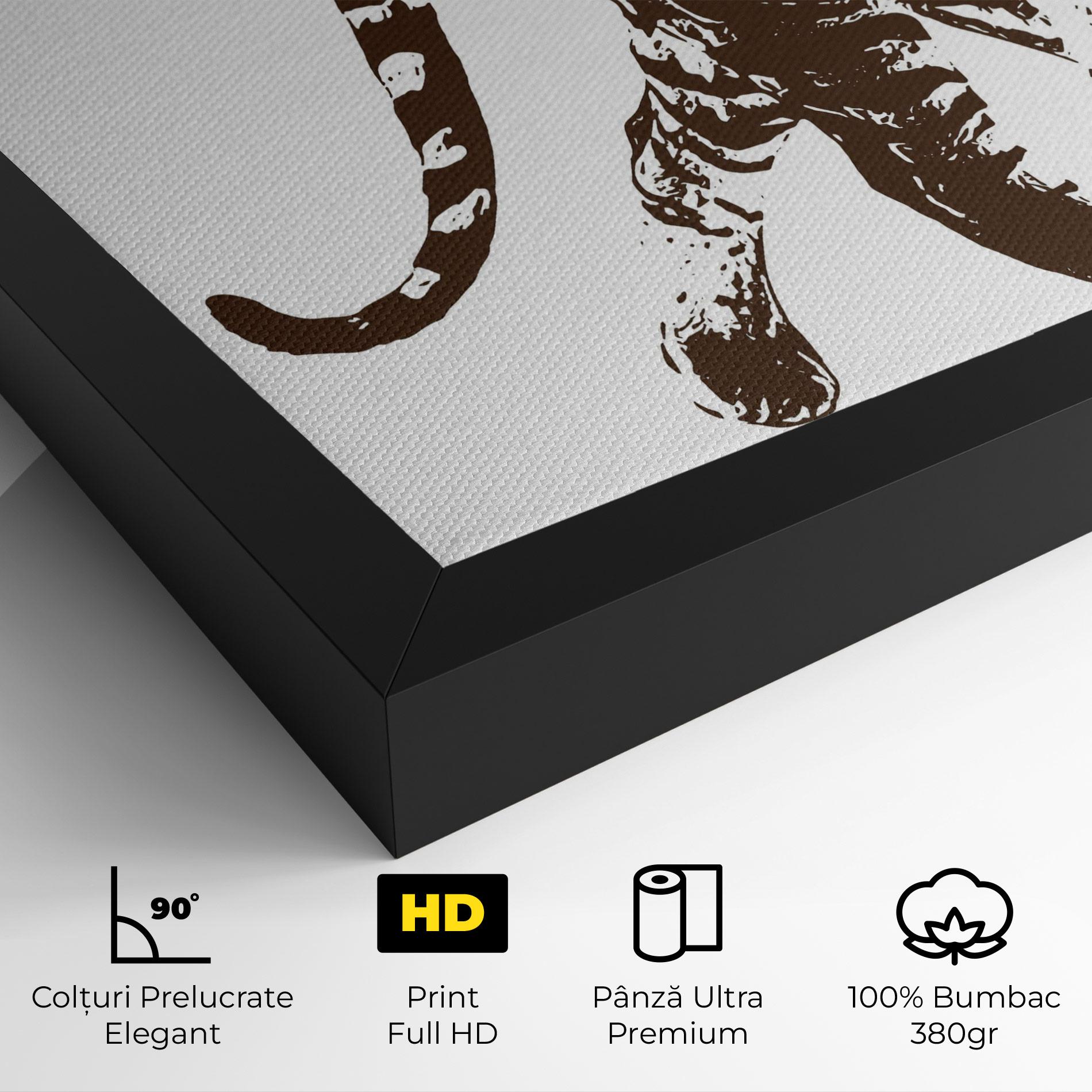 Tablou Canvas Brown Line Tiger mockup 4