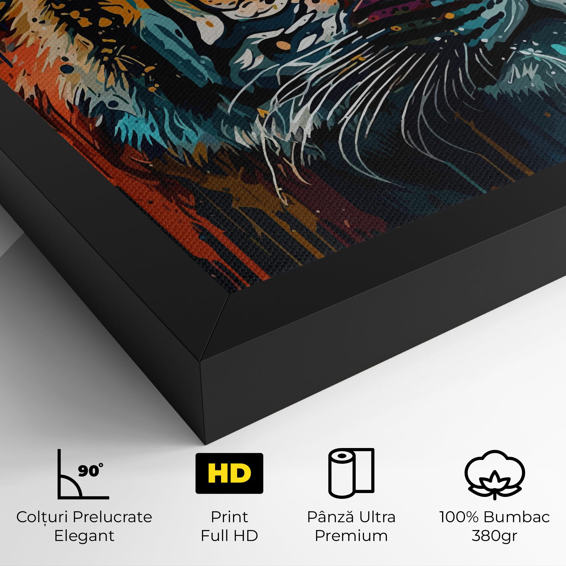 Tablou Canvas Color Mix Tiger mockup 4