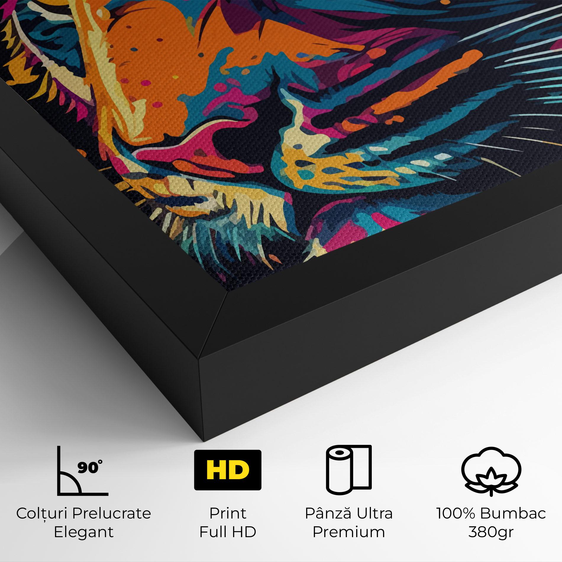 Tablou Canvas Colorful Tiger mockup 4