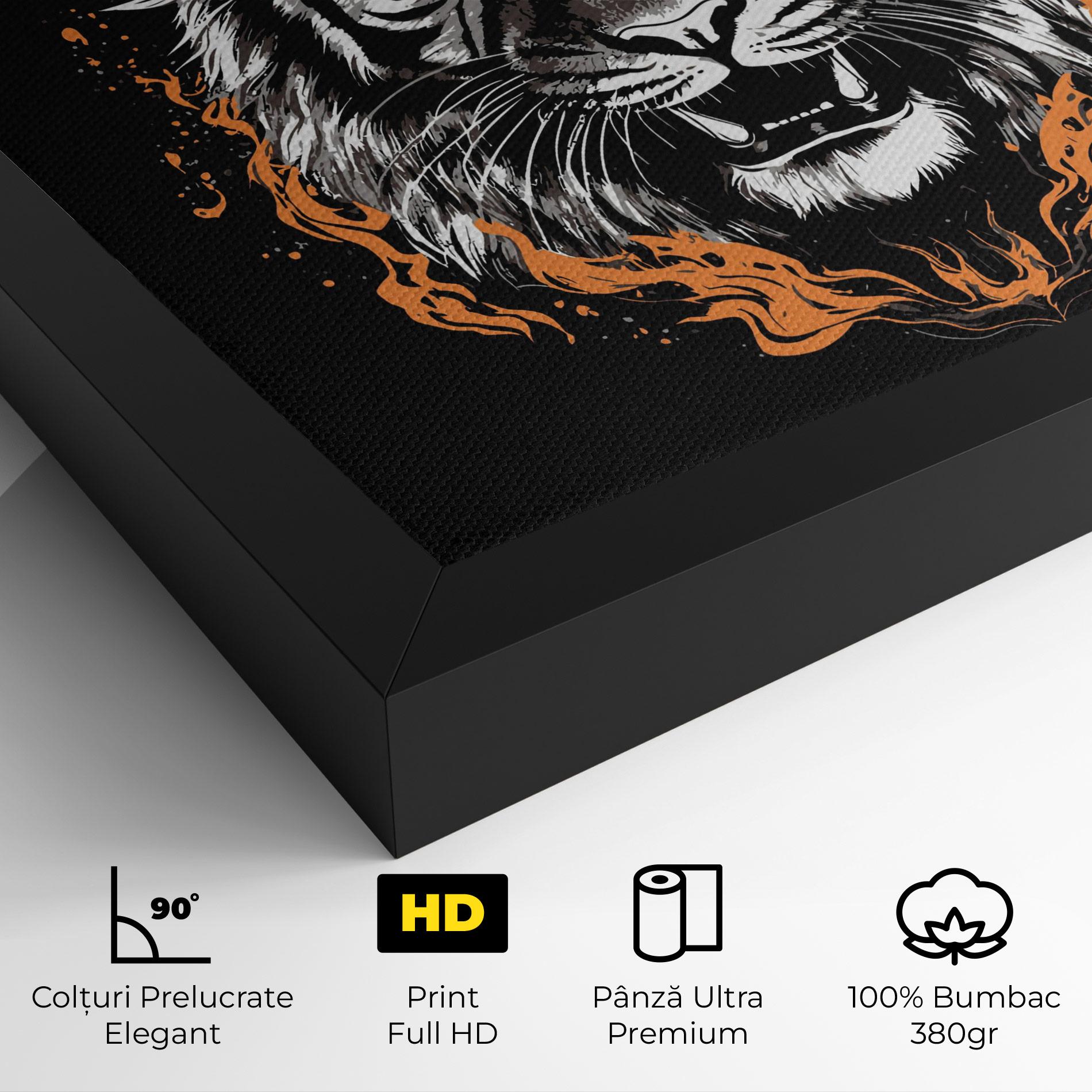Tablou Canvas Fire Tiger mockup 4