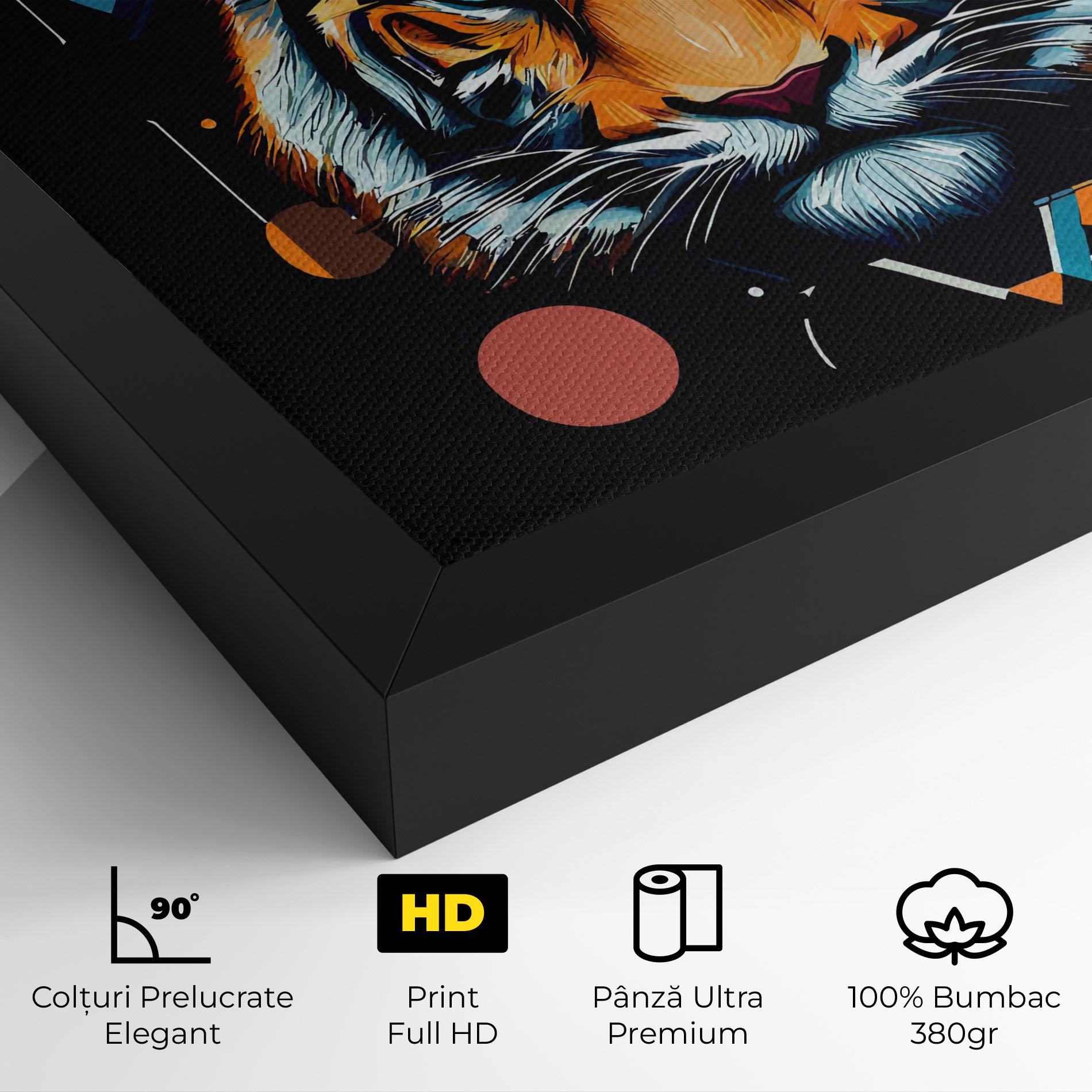 Tablou Canvas Geometric Tiger mockup 4
