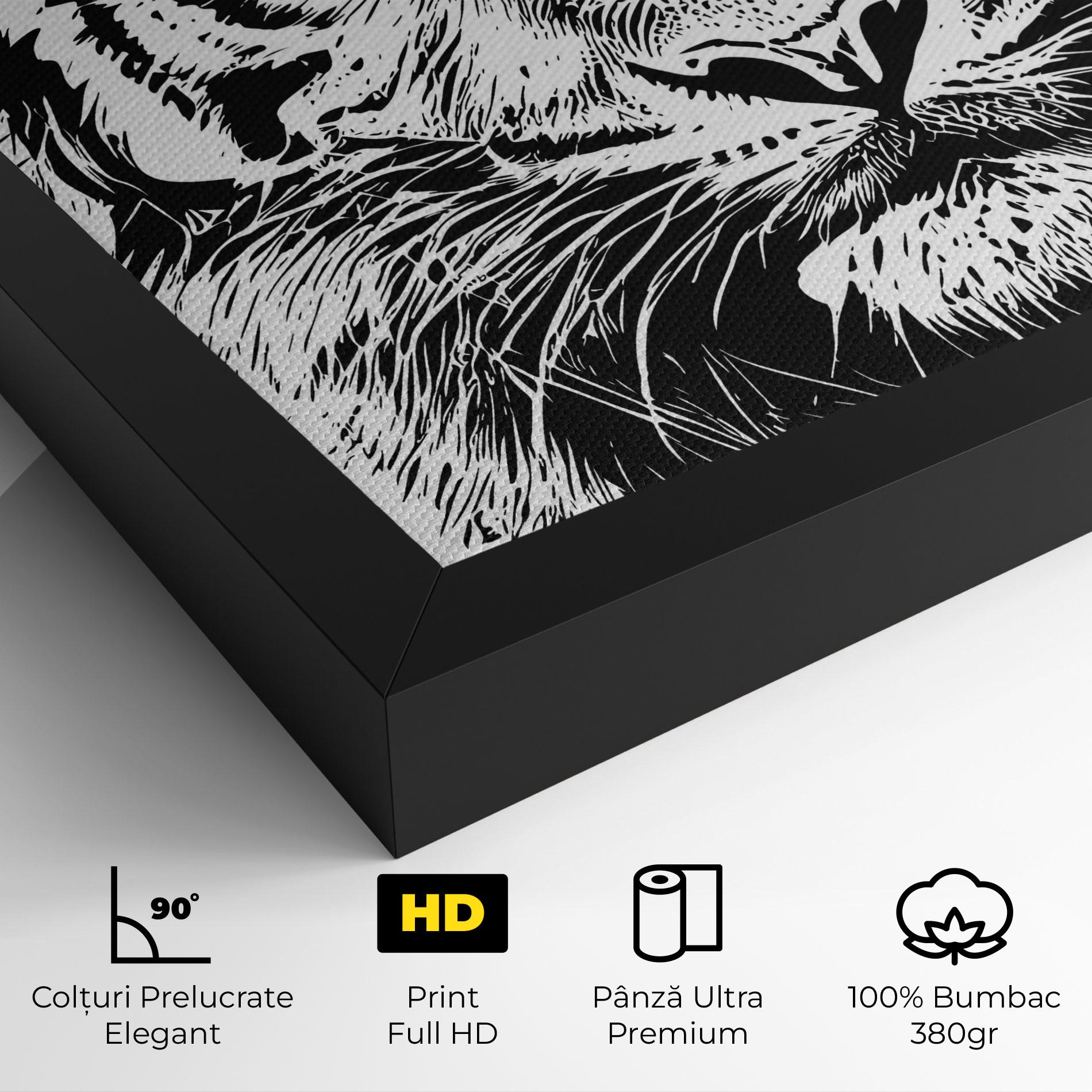 Tablou Canvas Pretty Tiger Head mockup 4