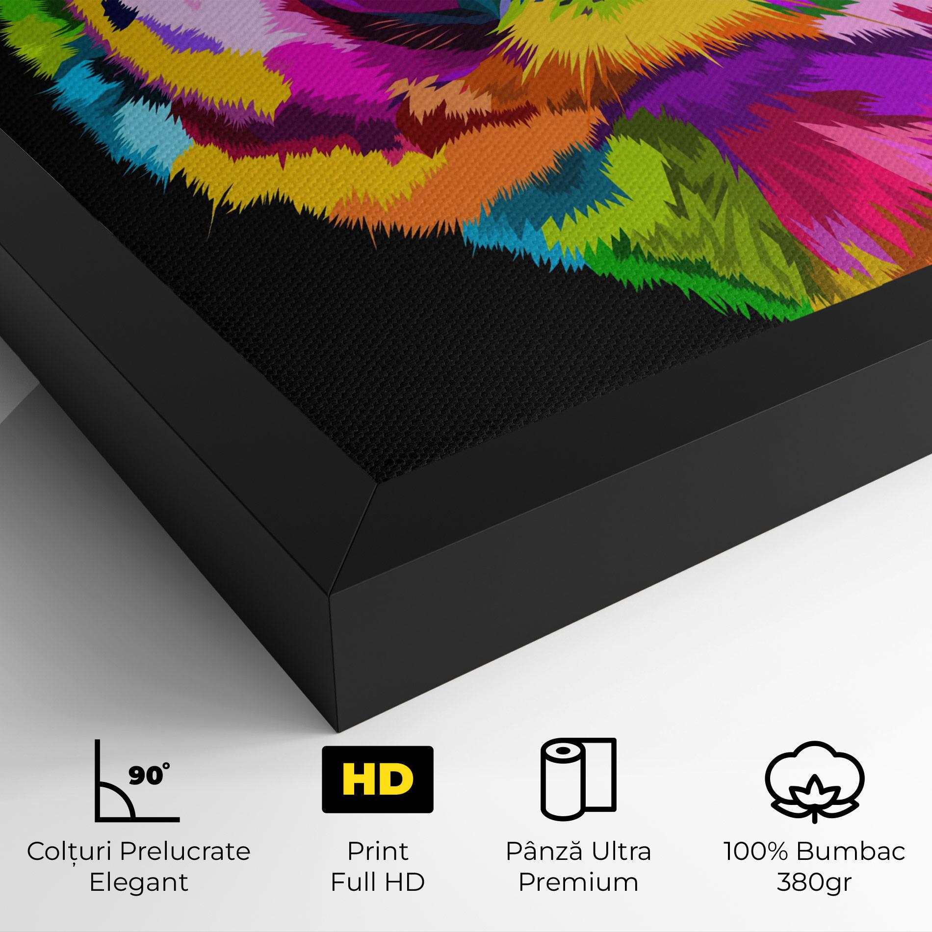 Tablou Canvas Tiger Mix Color mockup 4