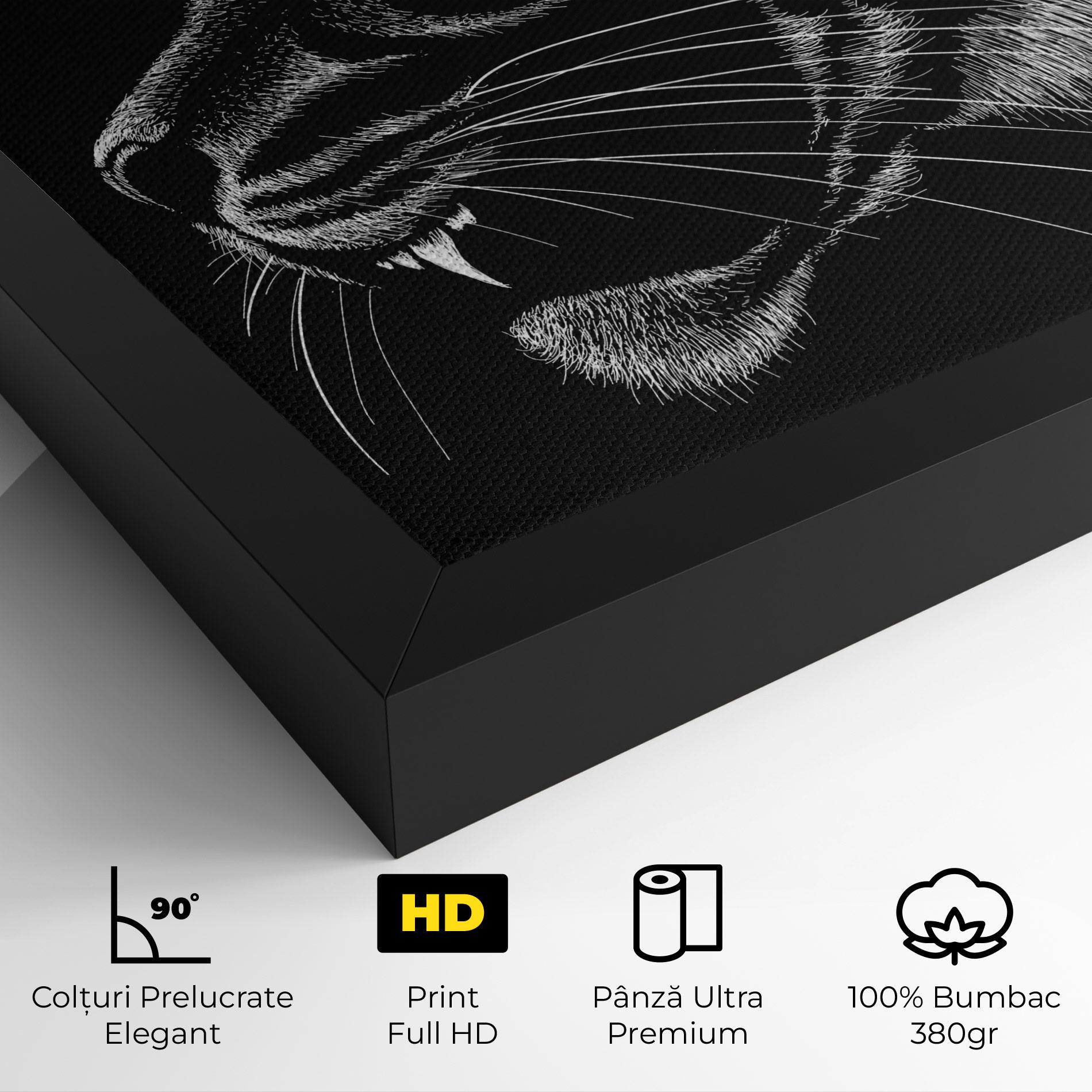 Tablou Canvas Tiger White Head mockup 4