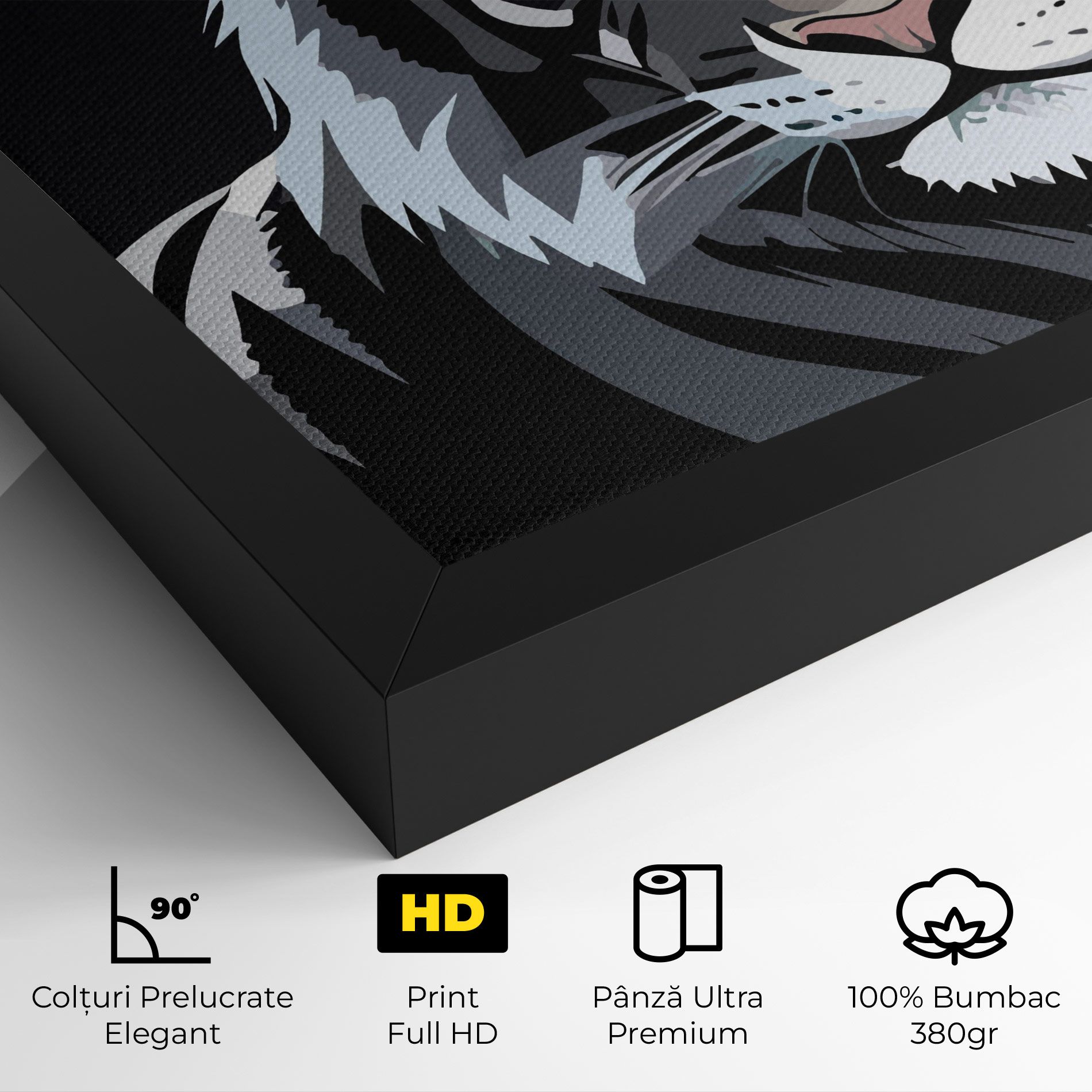 White Grey Tiger mockup 4