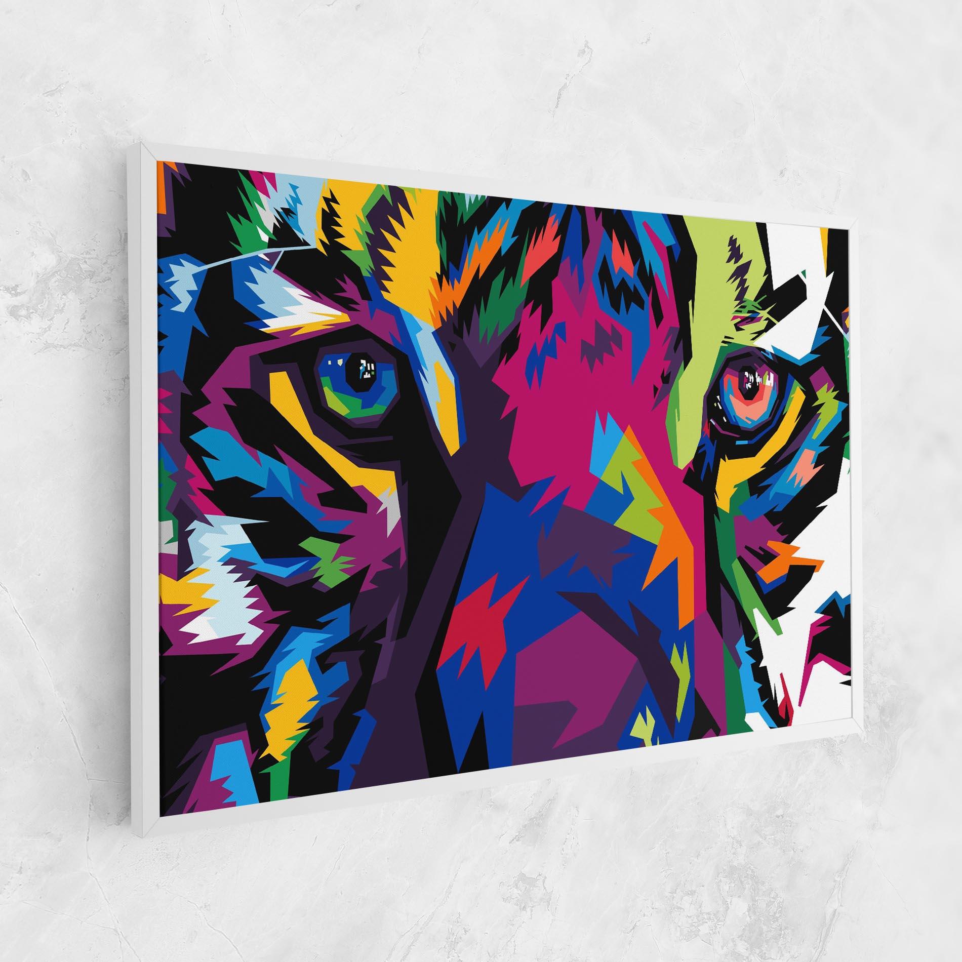 Tablou Canvas Colourul Tiger Eyes mockup 1