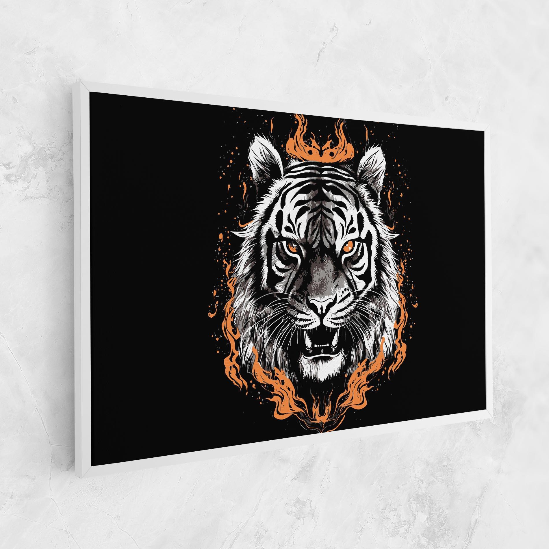 Tablou Canvas Fire Tiger mockup 1